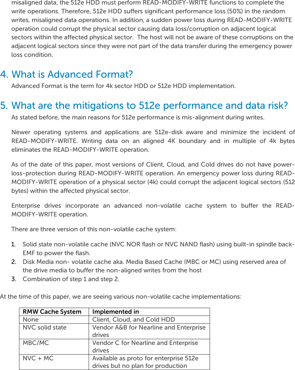 Page 4 of 6 - Dell Poweredge-c4130 4K Sector HDD FAQ User Manual  - Reference Guide En-us