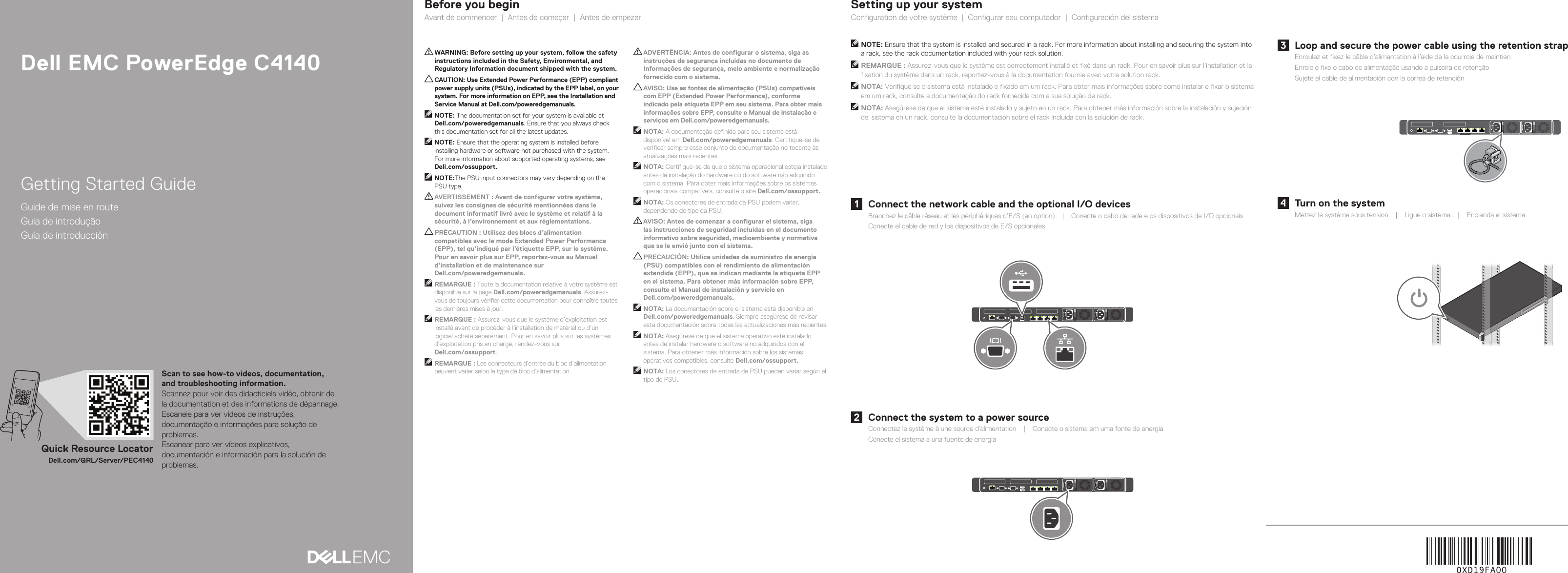 Page 1 of 2 - Dell Poweredge-c4140 EMC PowerEdge C4140 Getting Started Guide User Manual  - Power Edge Setup En-us