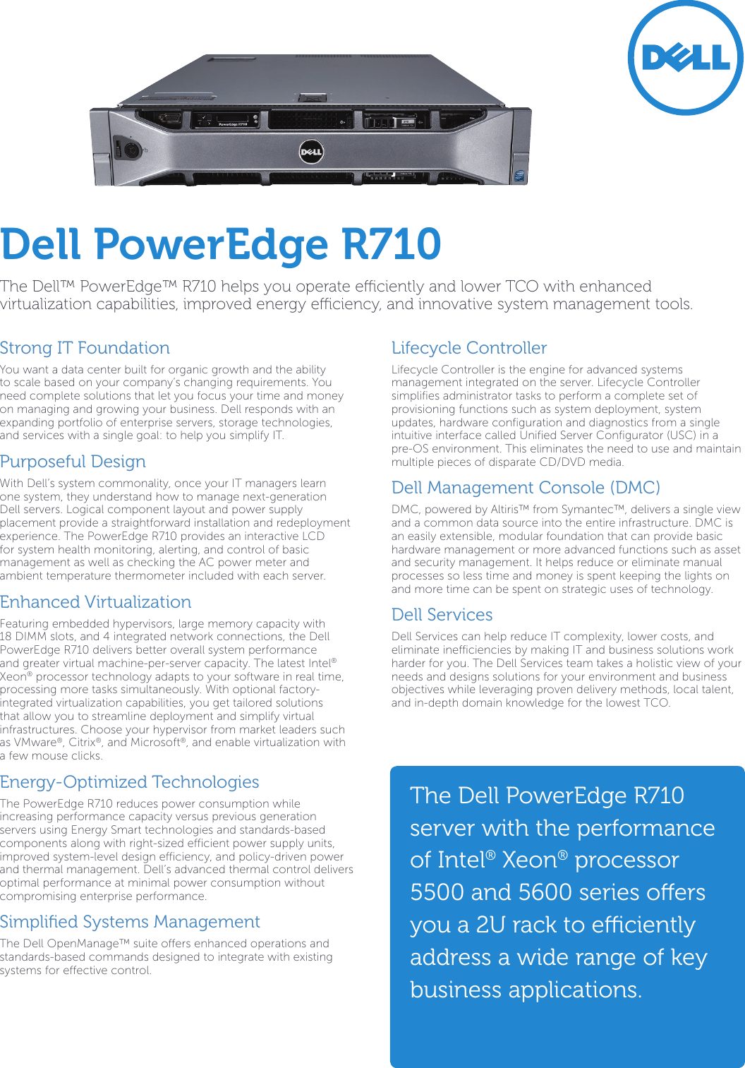 Page 1 of 2 - Dell  If Not Then Server-poweredge-r710-specs-en