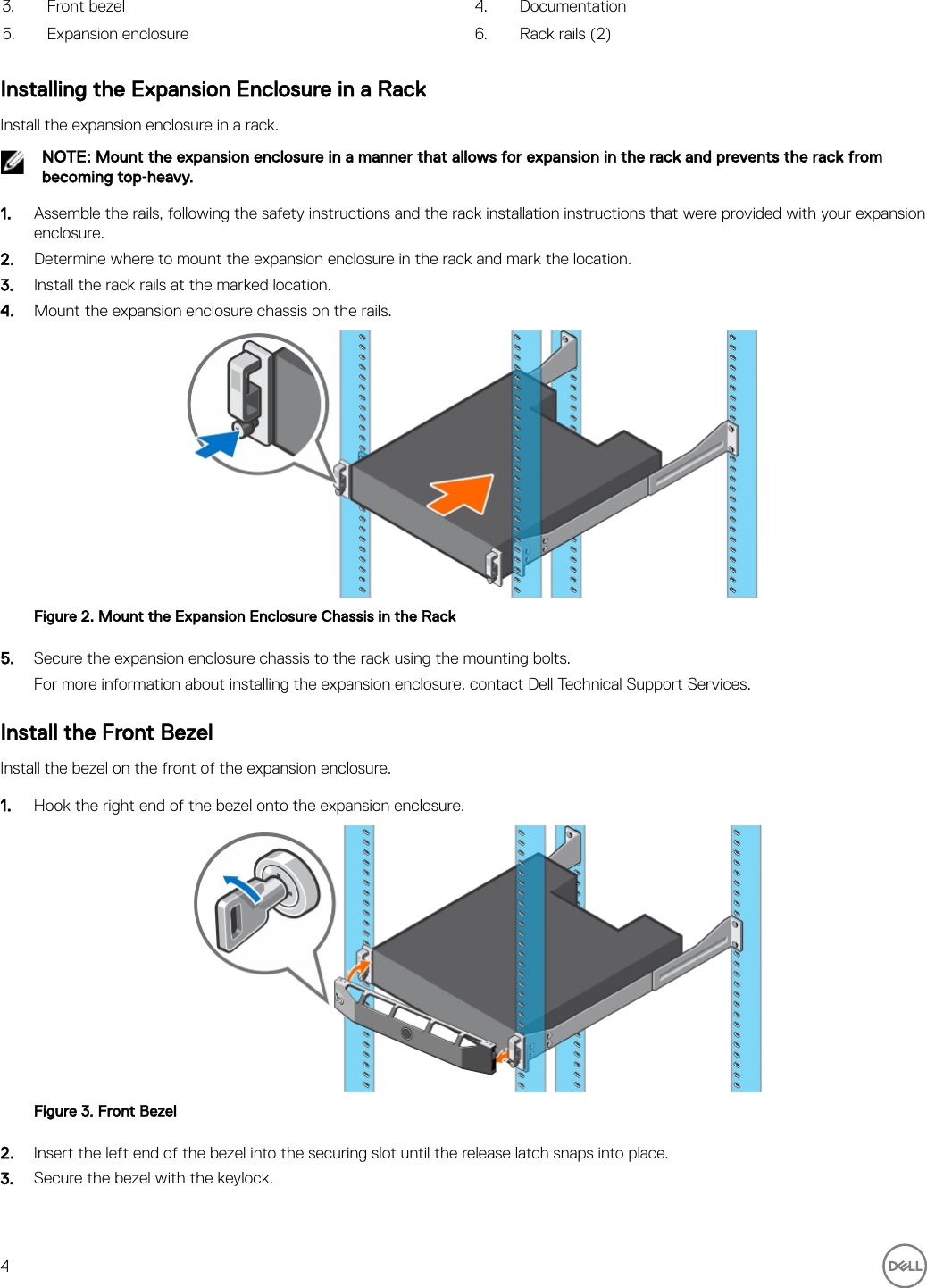 Page 4 of 7 - Dell Storage-sc420f Storage Center SC400, SC420, And SC420F Expansion Enclosure Getting Started Guide User Manual - Storage-sc400 Setup En-us