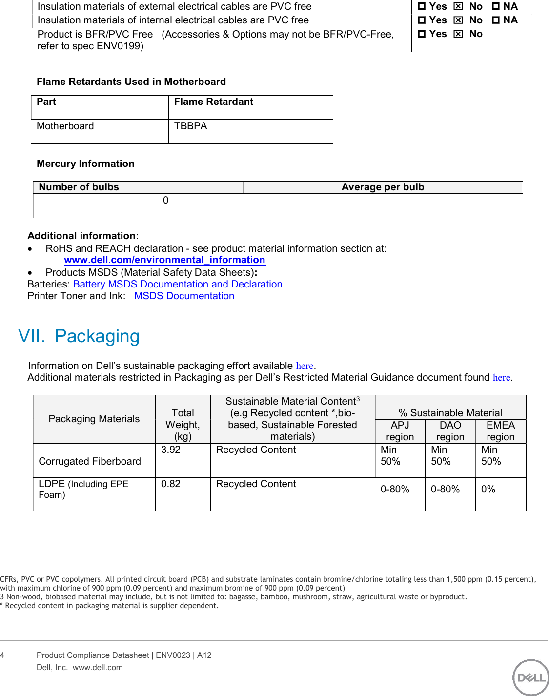 Page 4 of 6 - Dell Storage-sc460 - ENV0023_A12-00 Alter Ego Datasheet Oct2017 User Manual  Regulatory And Environmental Emc Storage Sc460,cyae,n A,dell