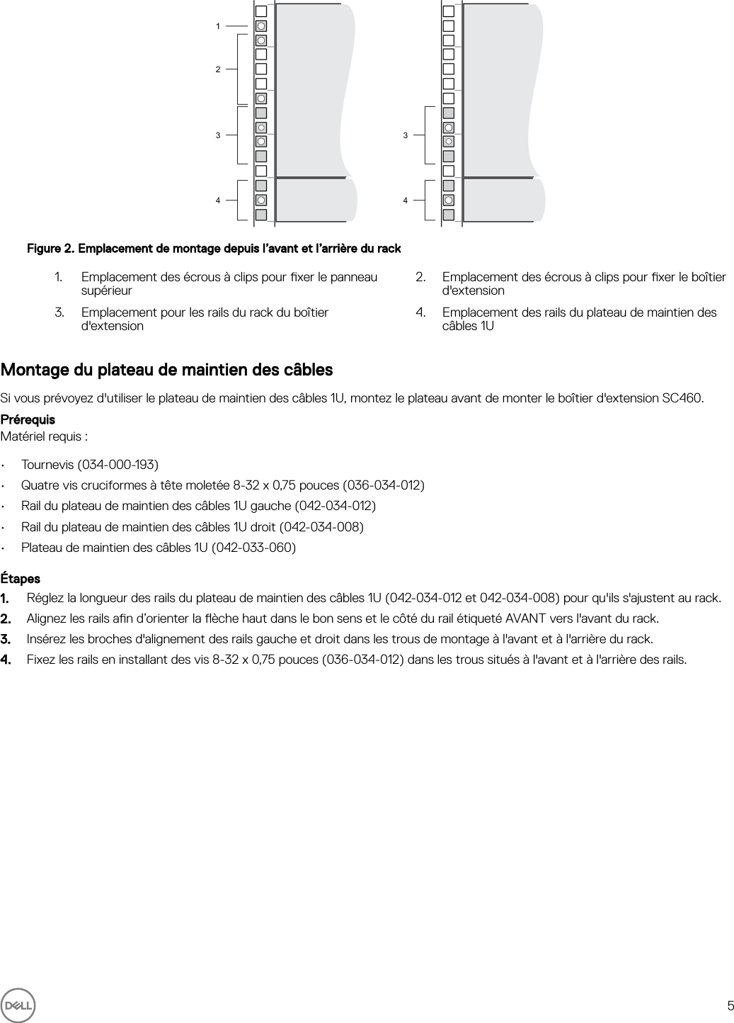 Page 5 of 11 - Dell Storage-sc460 Boîtier D'extension SC460 Guide De Mise En Route User Manual S SupplÃ©mentaires - BoÃ®tier Setup Fr-fr