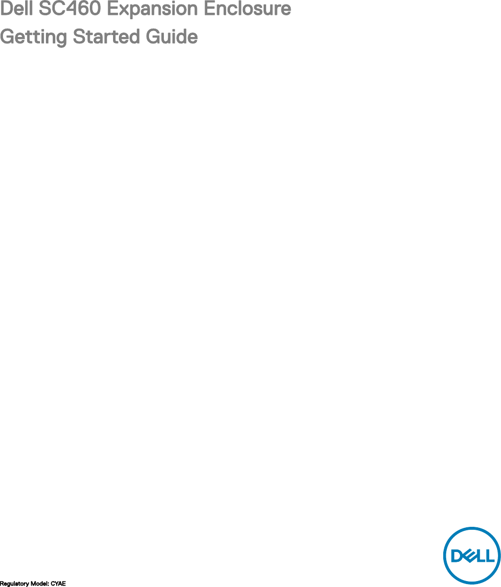 Page 1 of 11 - Dell Storage-sc460 SC460 Expansion Enclosure Getting Started Guide User Manual  - Setup En-us
