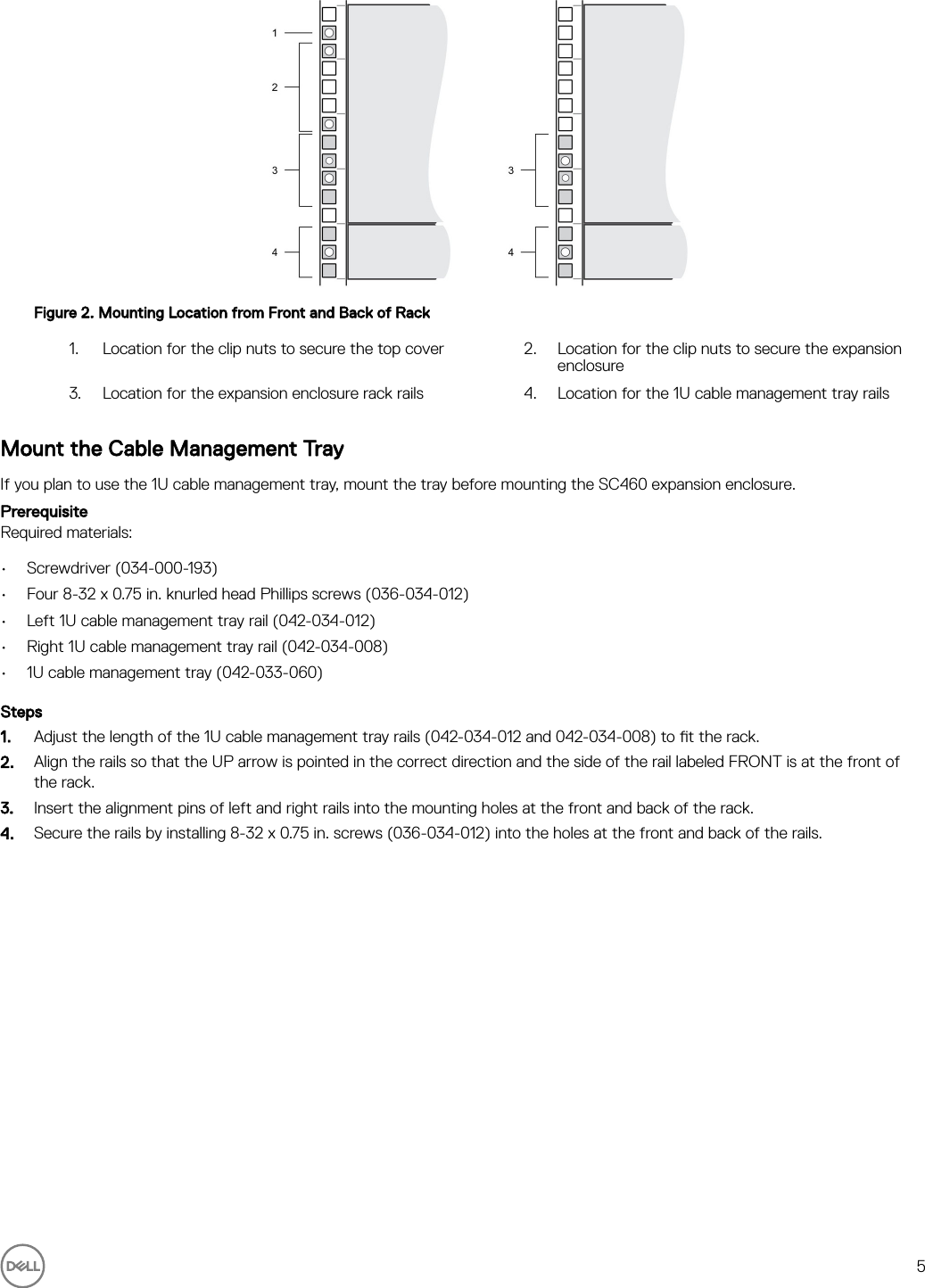 Page 5 of 11 - Dell Storage-sc460 SC460 Expansion Enclosure Getting Started Guide User Manual  - Setup En-us