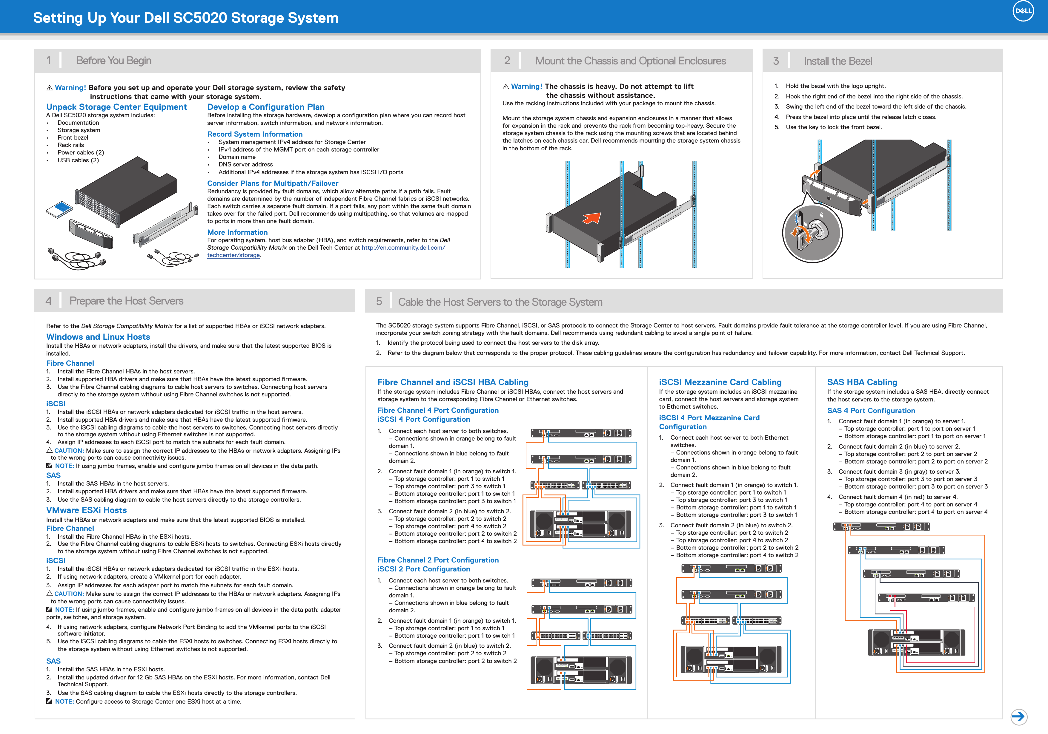 Page 1 of 2 - Dell Storage-sc5020 Setting Up Your SC5020 Storage System User Manual  - Setup Guide2 En-us