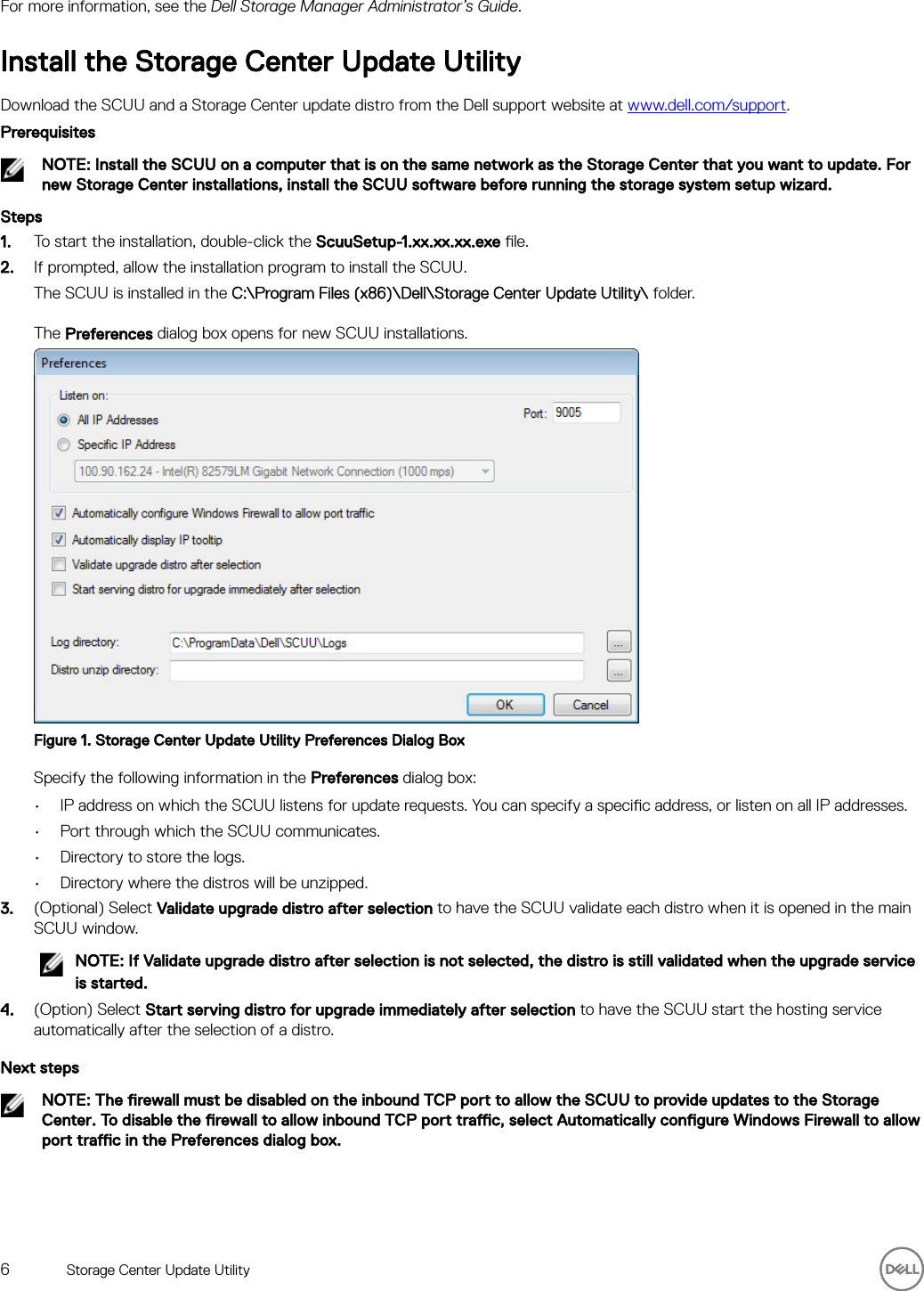 Page 6 of 8 - Dell Storage-sc5020 Storage Center Update Utility Administrator’s Guide User Manual  - Administrator Guide9 En-us