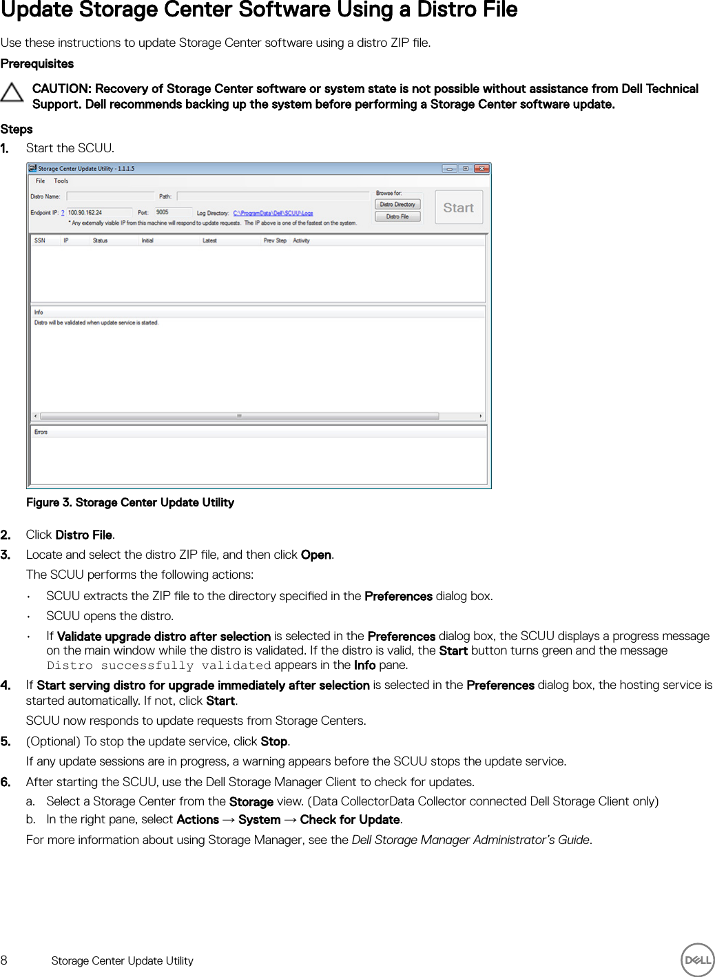 Page 8 of 8 - Dell Storage-sc5020 Storage Center Update Utility Administrator’s Guide User Manual  - Administrator Guide9 En-us