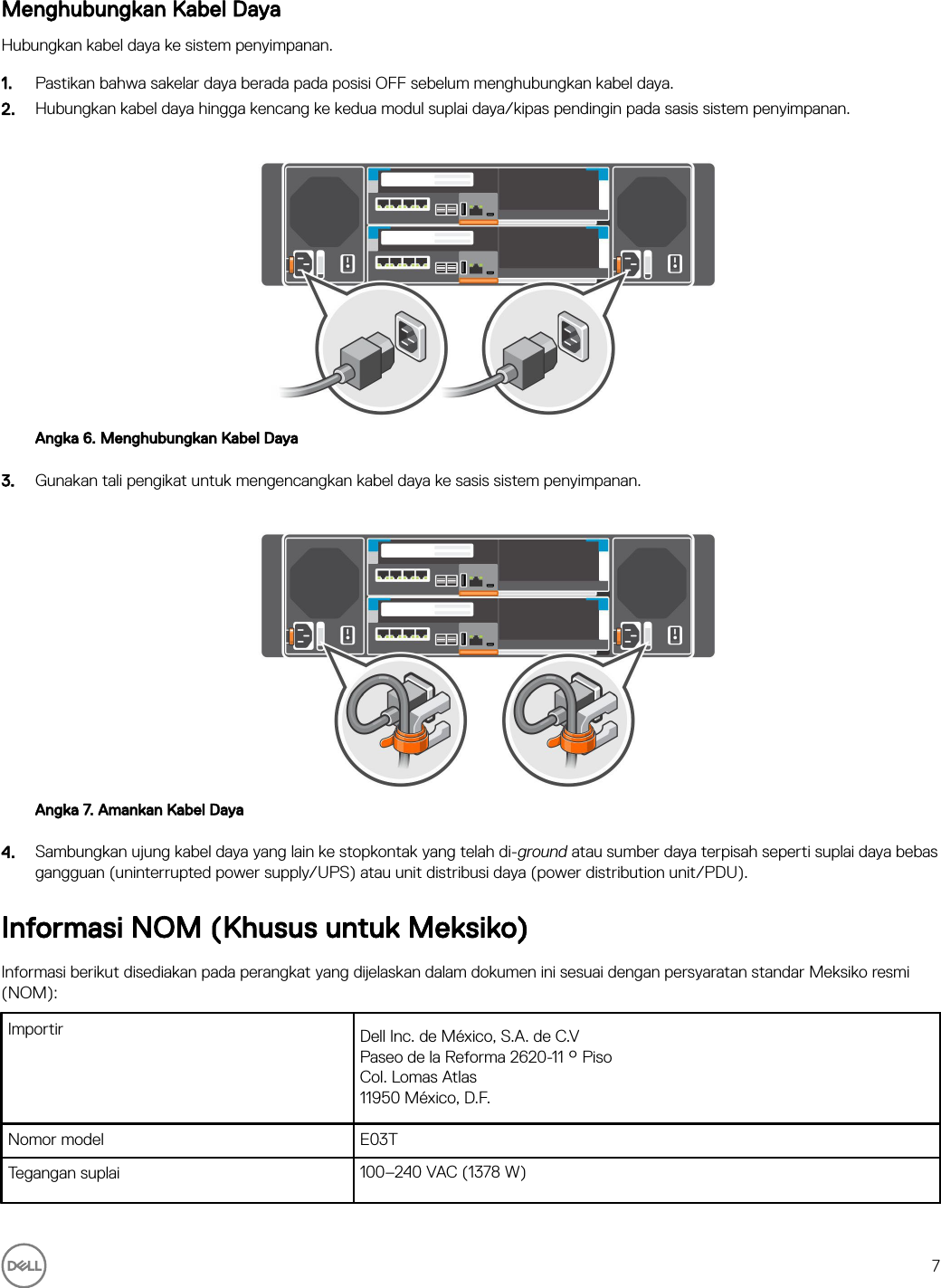 Page 7 of 10 - Dell Storage-scv3000 Sistem Penyimpanan SCv3000 Dan SCv3020 Panduan Pengaktifan User Manual  - Setup Guide In-id