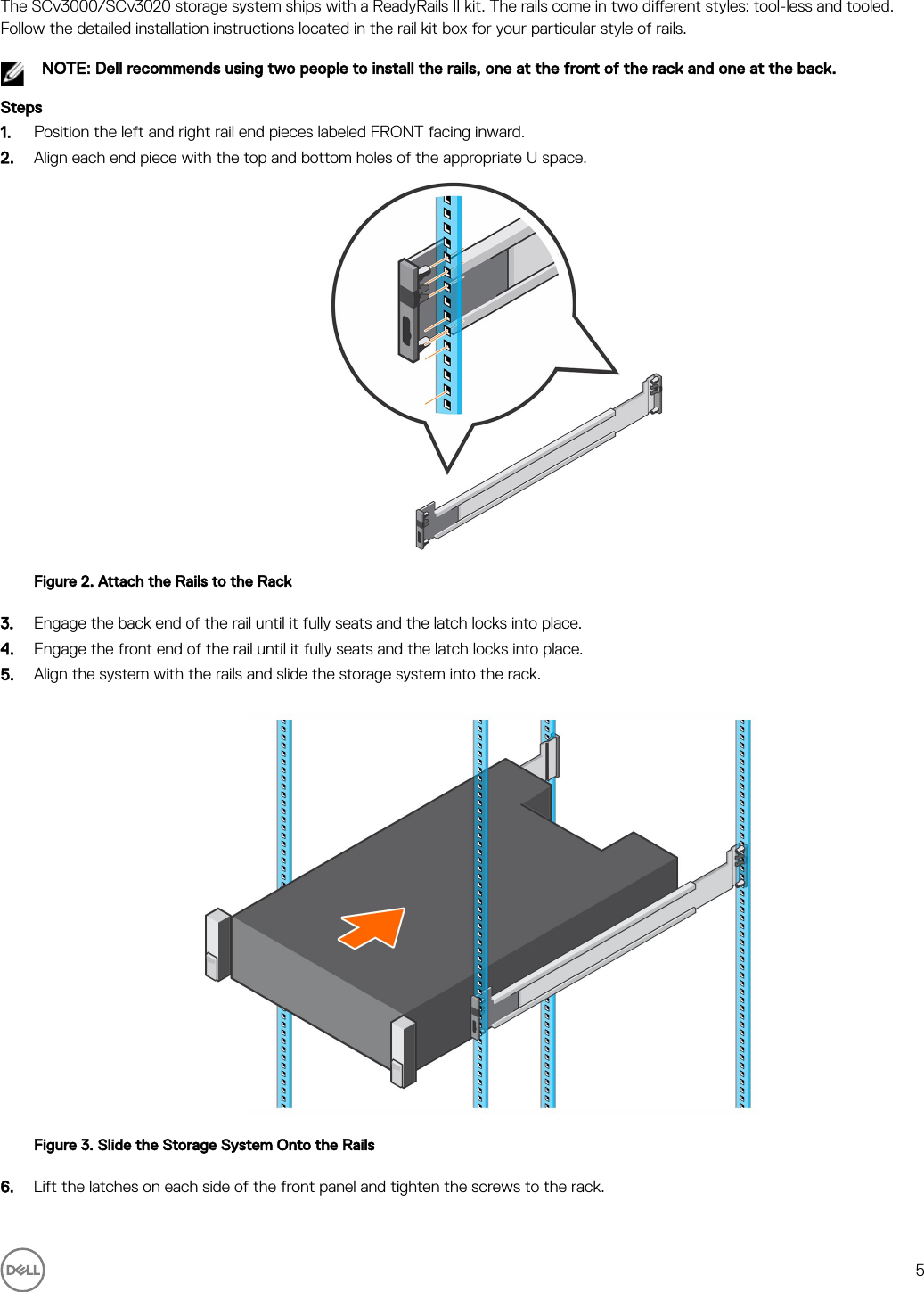 Page 5 of 10 - Dell Storage-scv3000 SCv3000 And SCv3020 Storage System Getting Started Guide User Manual  - Setup En-us