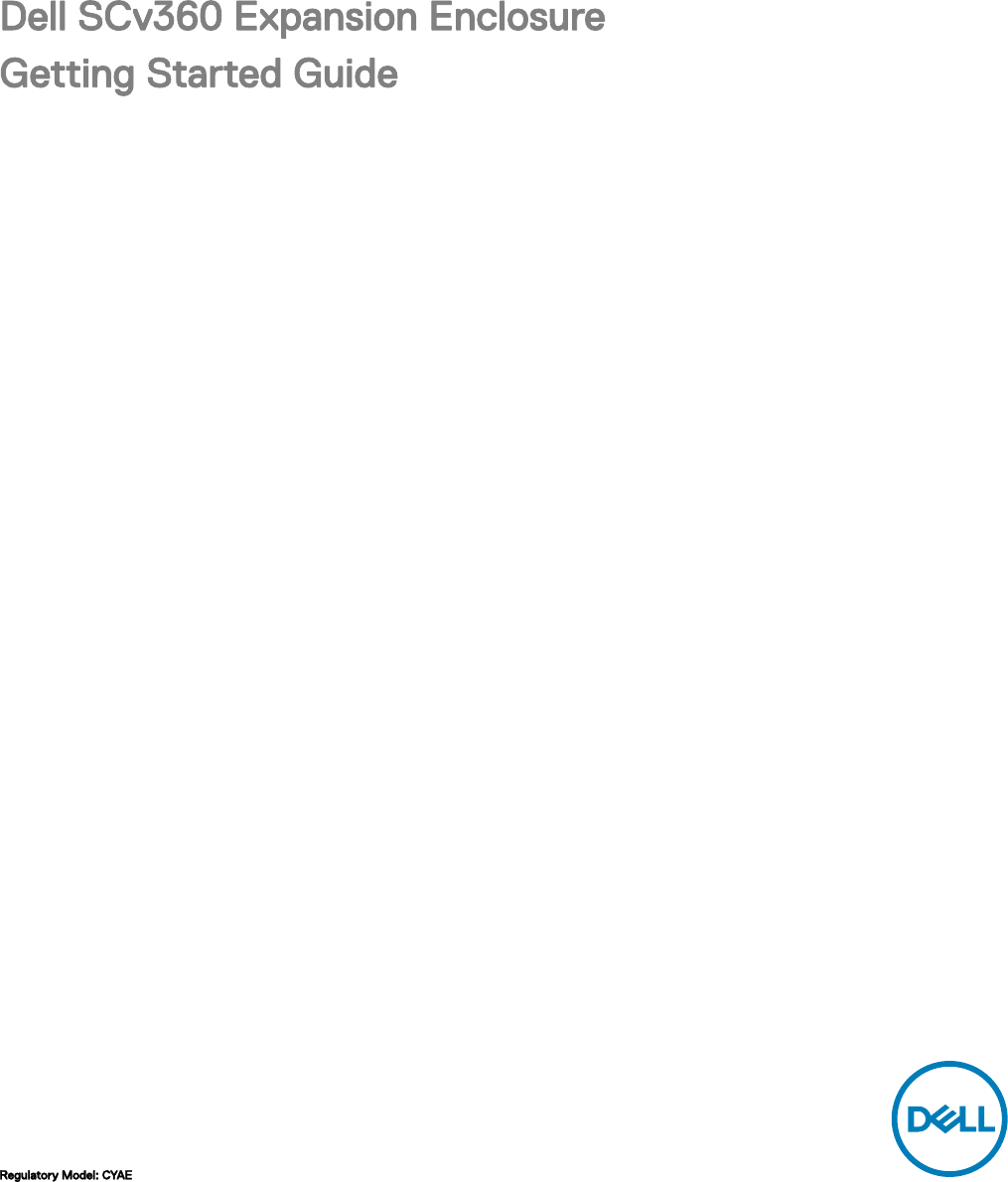 Page 1 of 11 - Dell Storage-scv360 SCv360 Expansion Enclosure Getting Started Guide User Manual  - Setup En-us