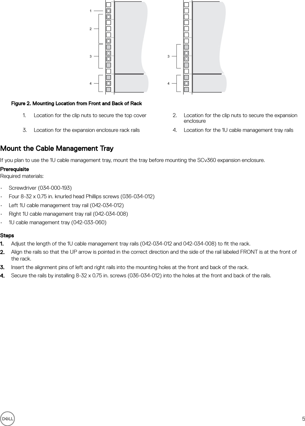 Page 5 of 11 - Dell Storage-scv360 SCv360 Expansion Enclosure Getting Started Guide User Manual  - Setup En-us