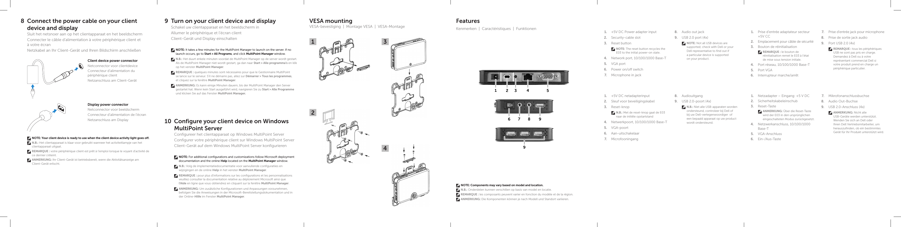 Page 2 of 2 - Dell Wyse-1010 Snelstartgids User Manual Extra En - Setup Guide Nl-nl