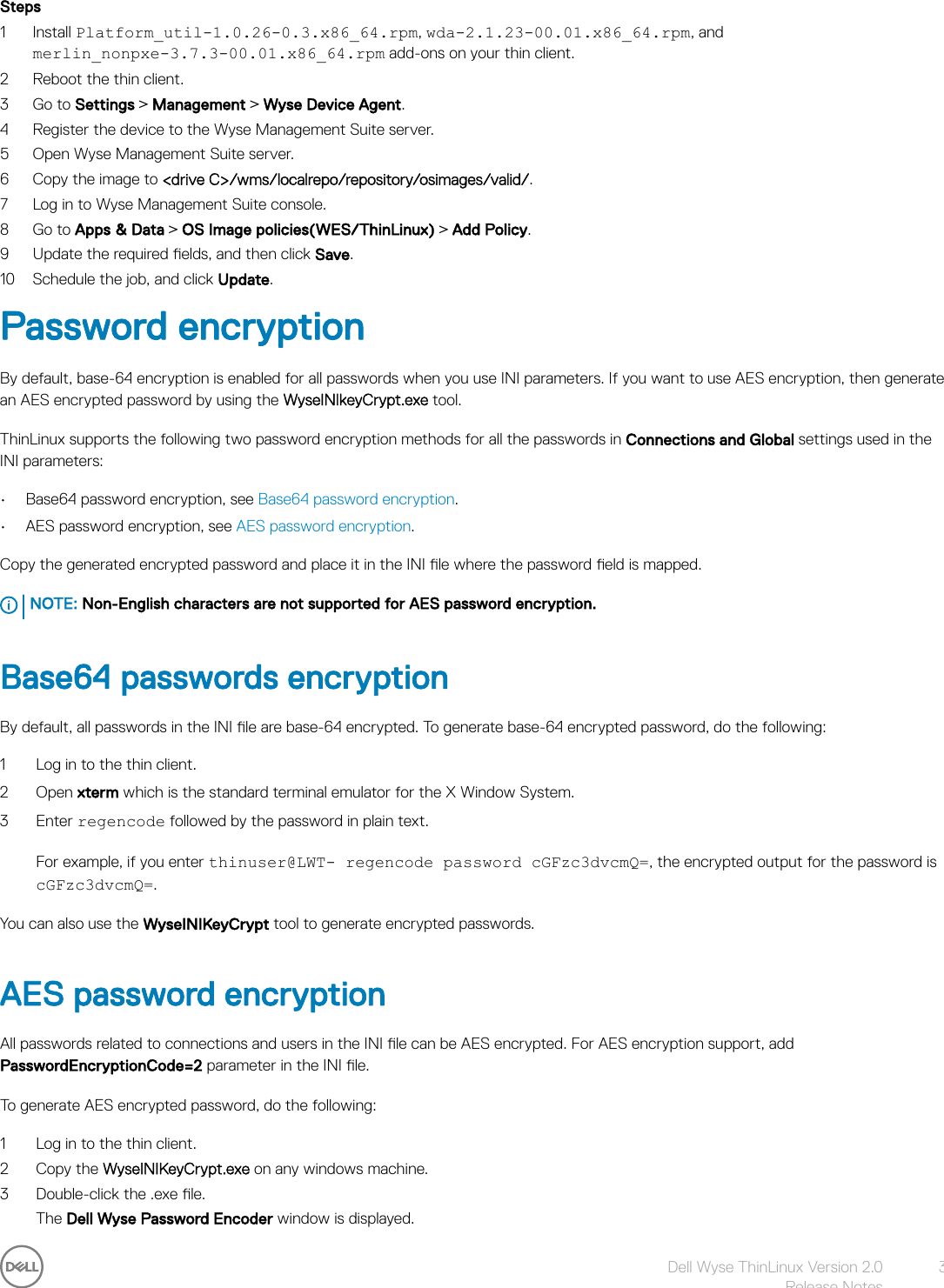 Page 3 of 7 - Dell Wyse-3040-thin-client Wyse ThinLinux Version 2.0 Release Notes User Manual  - Thin Linux Release-notes2 En-us