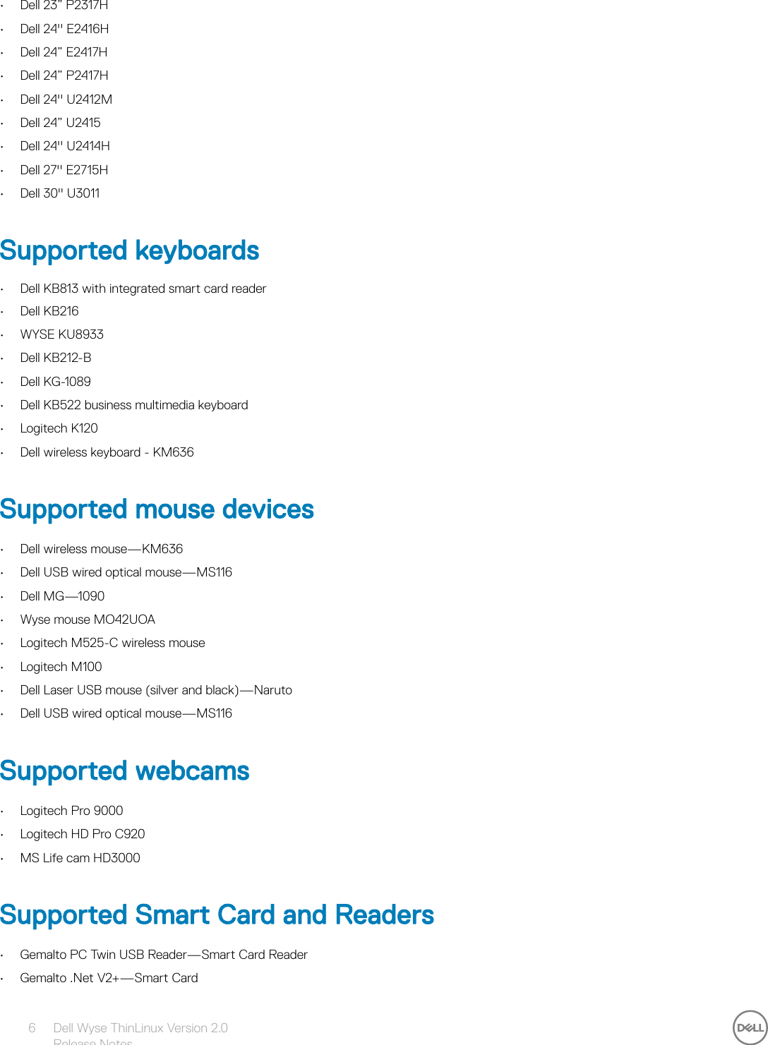 Page 6 of 7 - Dell Wyse-3040-thin-client Wyse ThinLinux Version 2.0 Release Notes User Manual  - Thin Linux Release-notes2 En-us