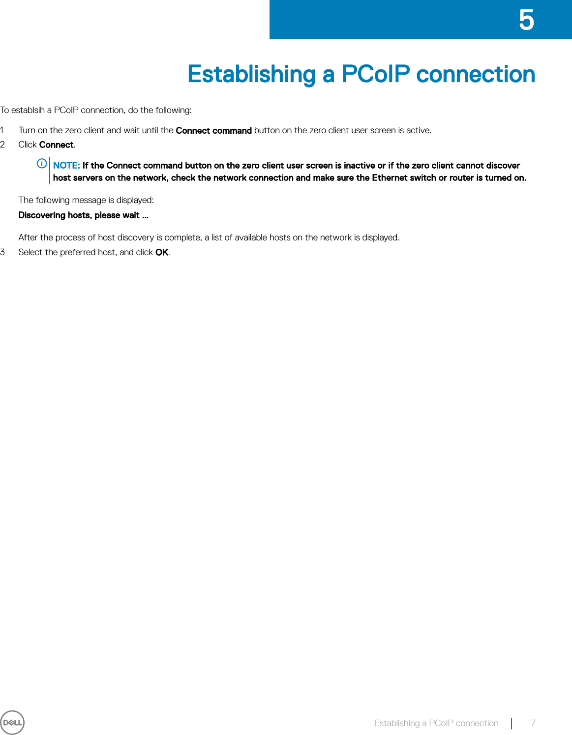 Page 7 of 12 - Dell Wyse-5050-aio Wyse 5050 All-In-One PCoIP Zero Client User’s Guide User Manual PCo IP User's En-us