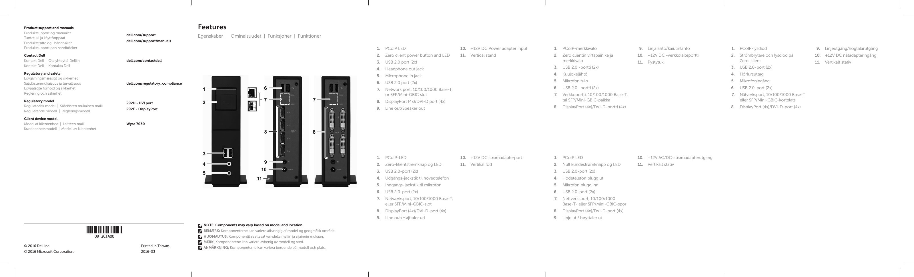 Page 2 of 2 - Dell Wyse-7030-zero-client Snabbstartguide User Manual Ytterligare Dokument - Setup Guide Sv-se