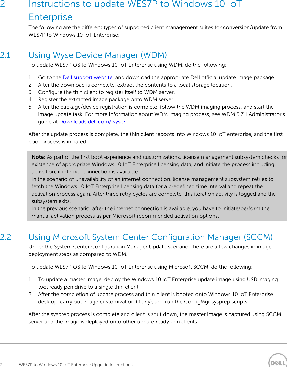 Page 7 of 8 - Dell Wyse-7040-thin-client How To Update From Wyse Enhanced Windows Embedded Standard 7 P 10 IoT Enterprise User Manual  - Io T Enterpris White Papers En-us