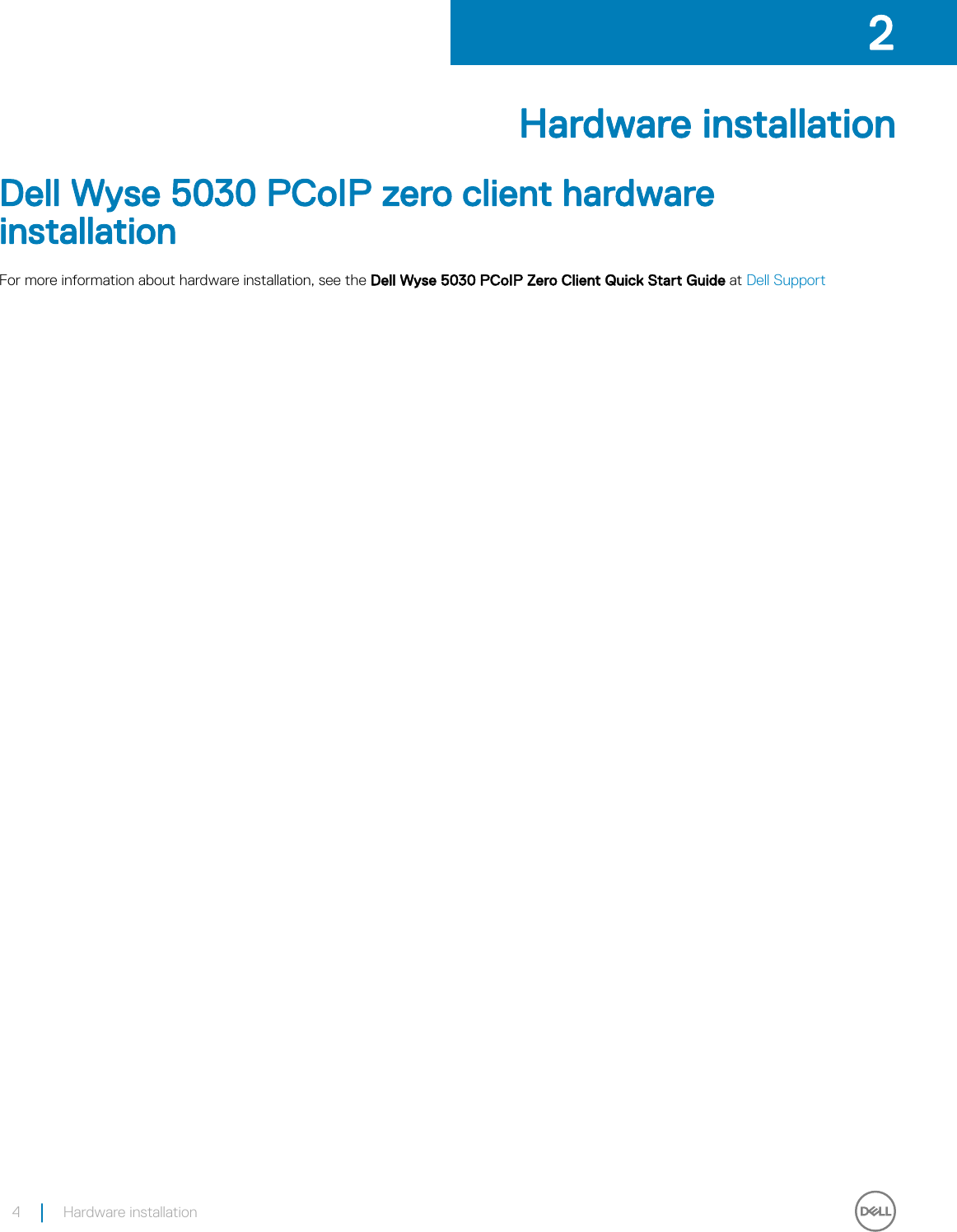 Page 4 of 12 - Dell Wyse-p25 Wyse 5030 PCoIP Zero Client User Guide Manual PCo IP Users-guide En-us