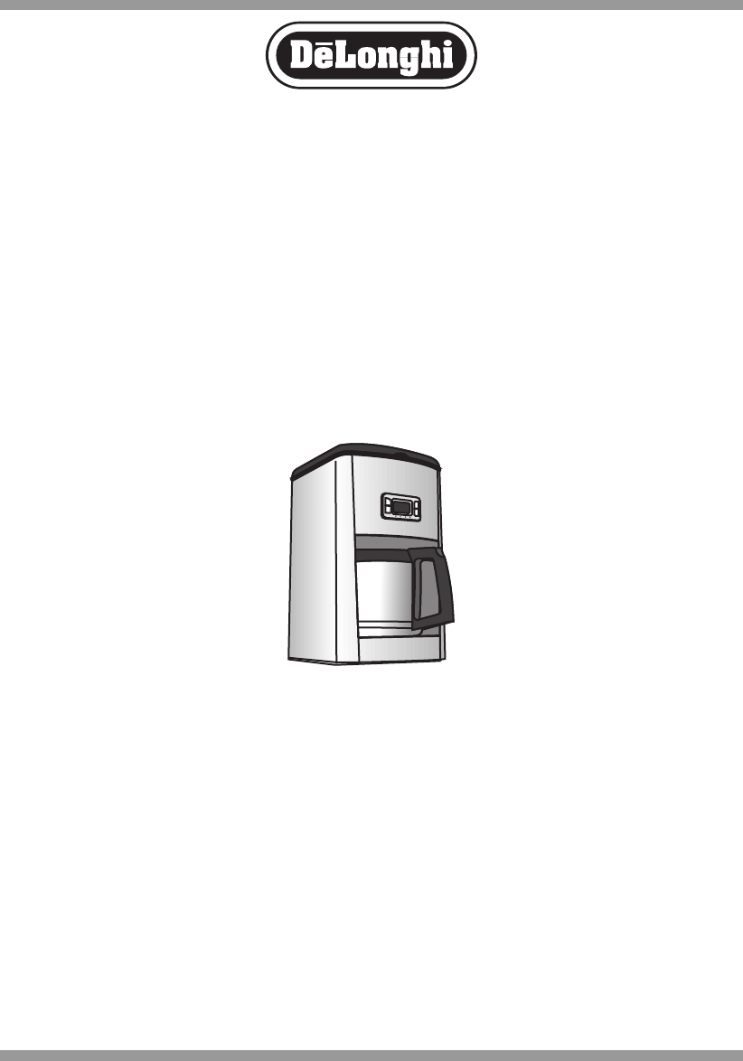Delonghi 14 Cup Coffee Maker Dc514T Instruction Manual Intro