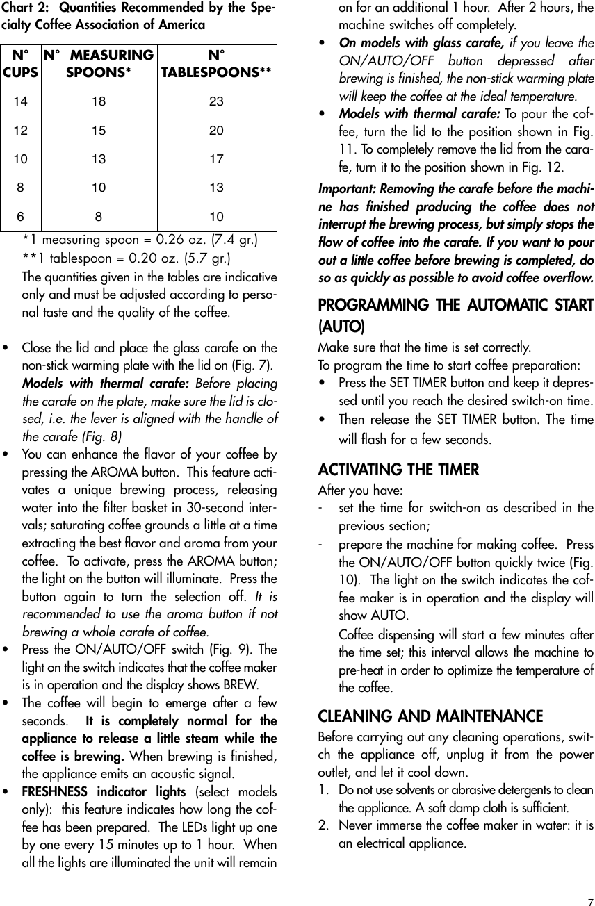 Page 4 of 6 - Delonghi Delonghi-14-Cup-Coffee-Maker-Dc514T-Instruction-Manual- GB  Delonghi-14-cup-coffee-maker-dc514t-instruction-manual