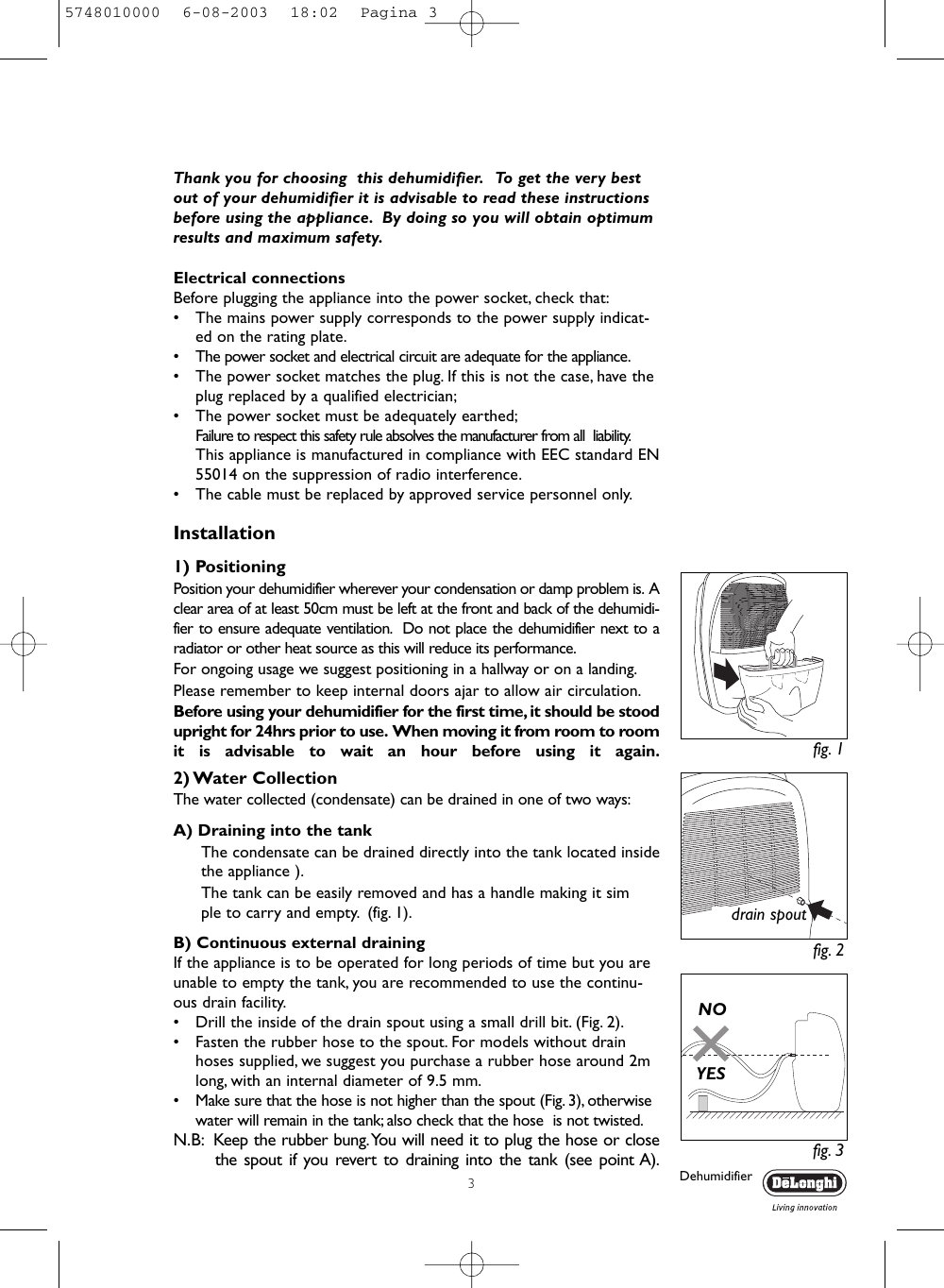 Page 3 of 12 - Delonghi Delonghi-21-Dec-Users-Manual- 5748010000  Delonghi-21-dec-users-manual