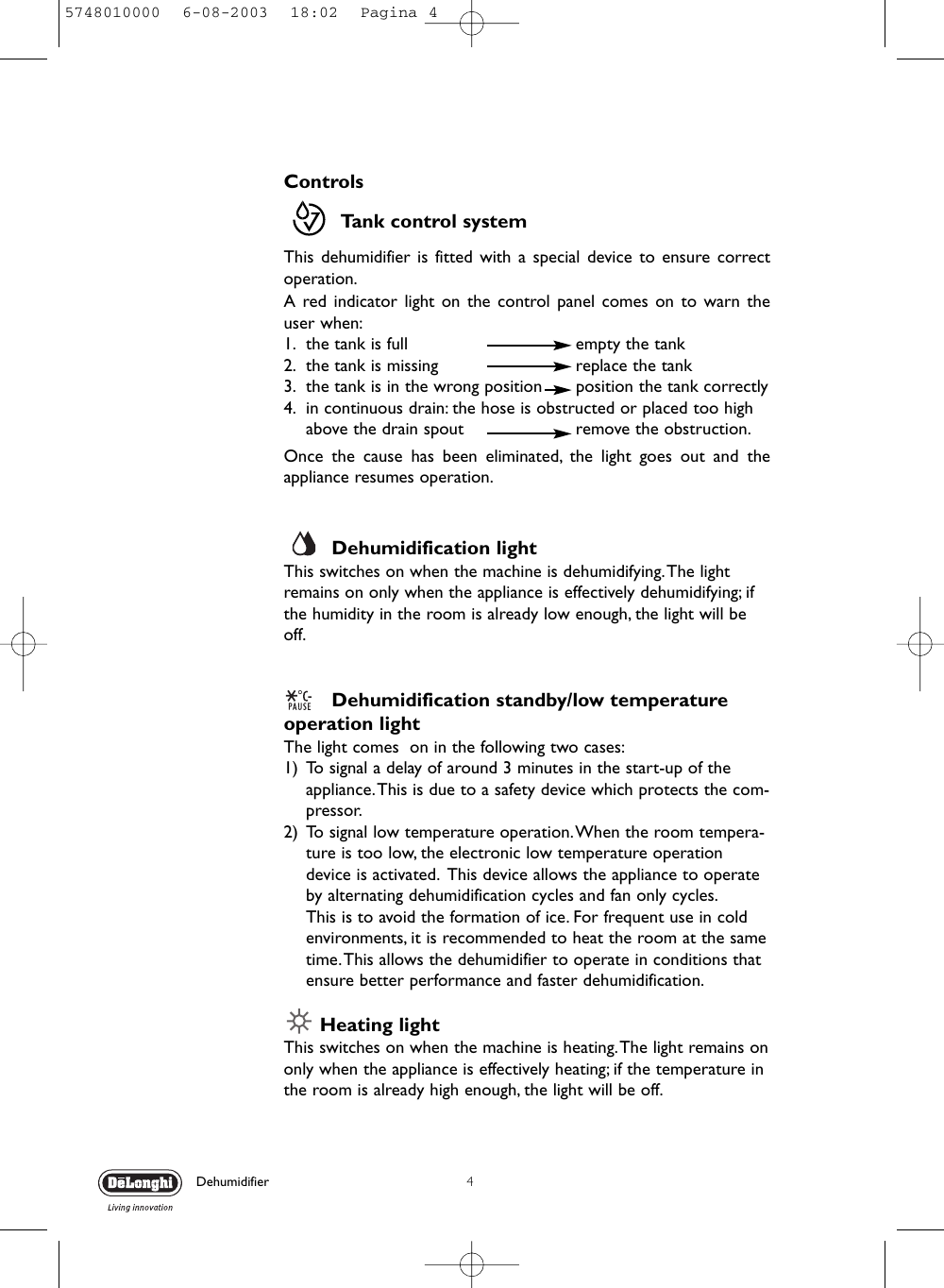 Page 4 of 12 - Delonghi Delonghi-21-Dec-Users-Manual- 5748010000  Delonghi-21-dec-users-manual