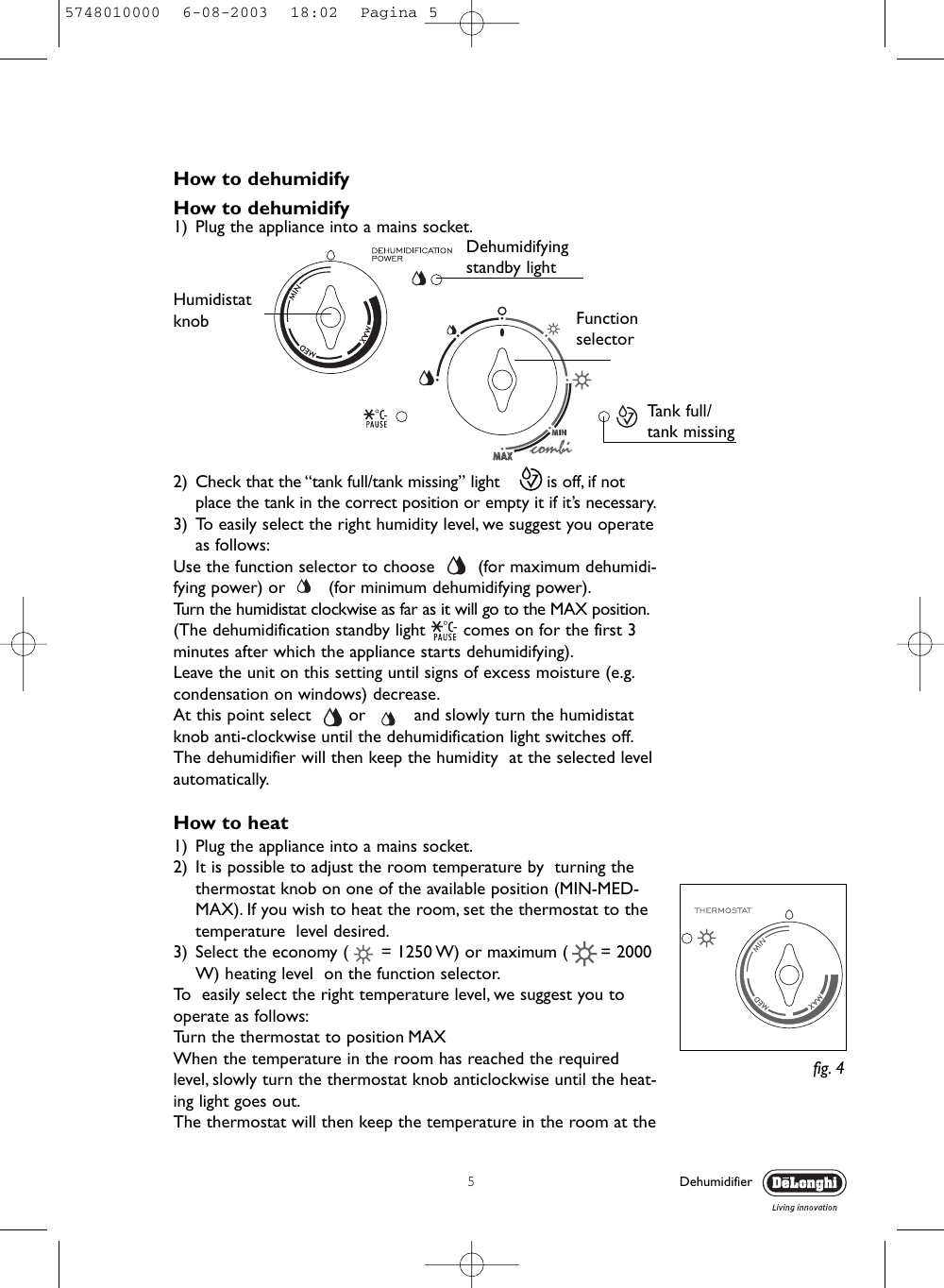 Page 5 of 12 - Delonghi Delonghi-21-Dec-Users-Manual- 5748010000  Delonghi-21-dec-users-manual