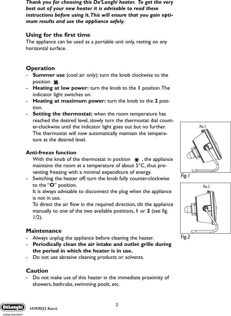 Page 3 of 6 - Delonghi Delonghi-A1-5714009400-Owner-S-Manual GB