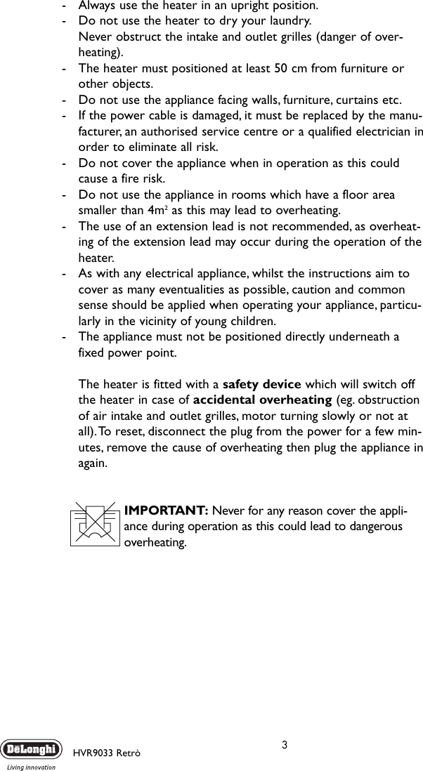 Page 4 of 6 - Delonghi Delonghi-A1-5714009400-Owner-S-Manual GB