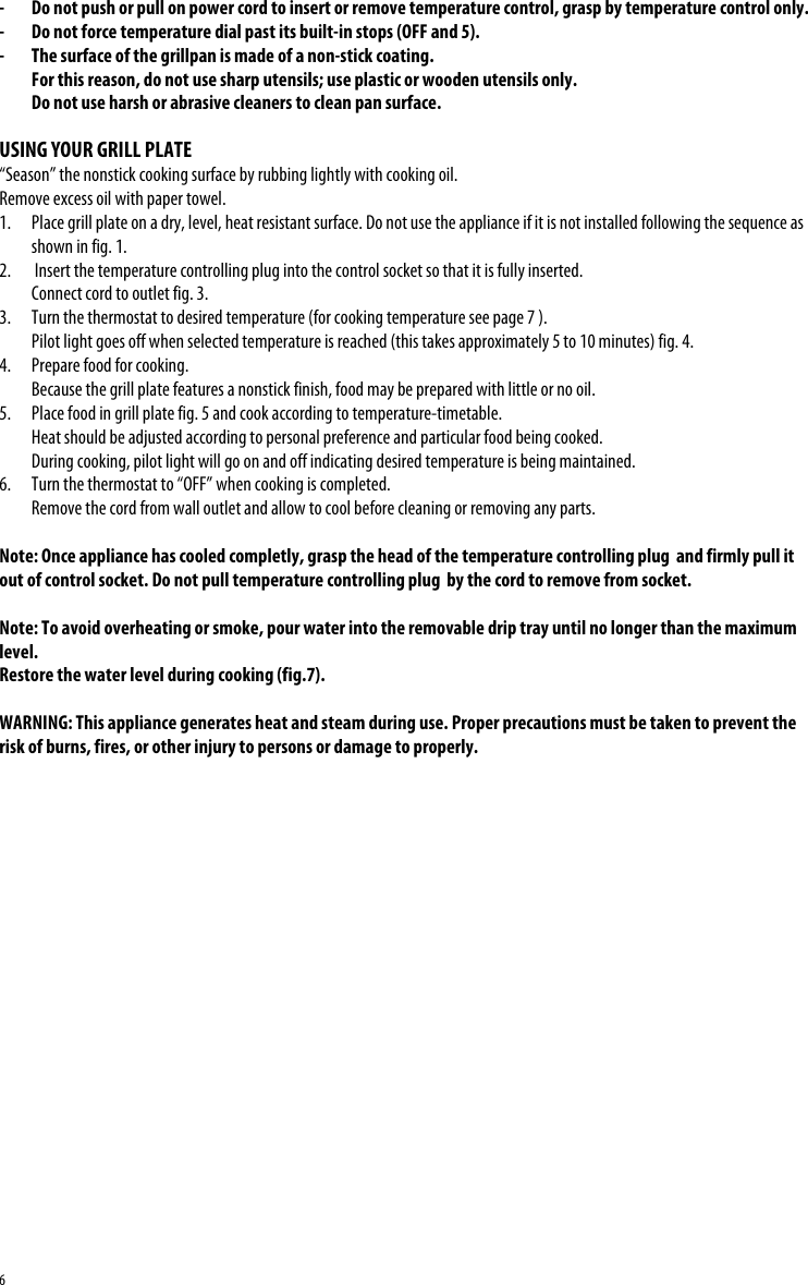 Page 3 of 7 - Delonghi Delonghi-Alfredo-Healthy-Indoor-Grill-Bg24-Instruction-Manual- EN-1261002IDL  Delonghi-alfredo-healthy-indoor-grill-bg24-instruction-manual