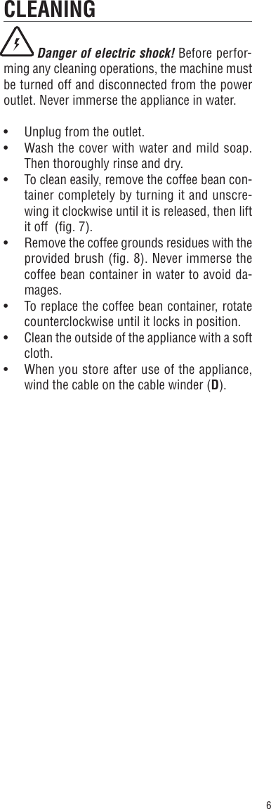 Page 3 of 4 - Delonghi Delonghi-Coffee-Grinder-Kg49-Instruction-Manual- GB-1771007IDL Delonghi-coffee-grinder-kg49-instruction-manual