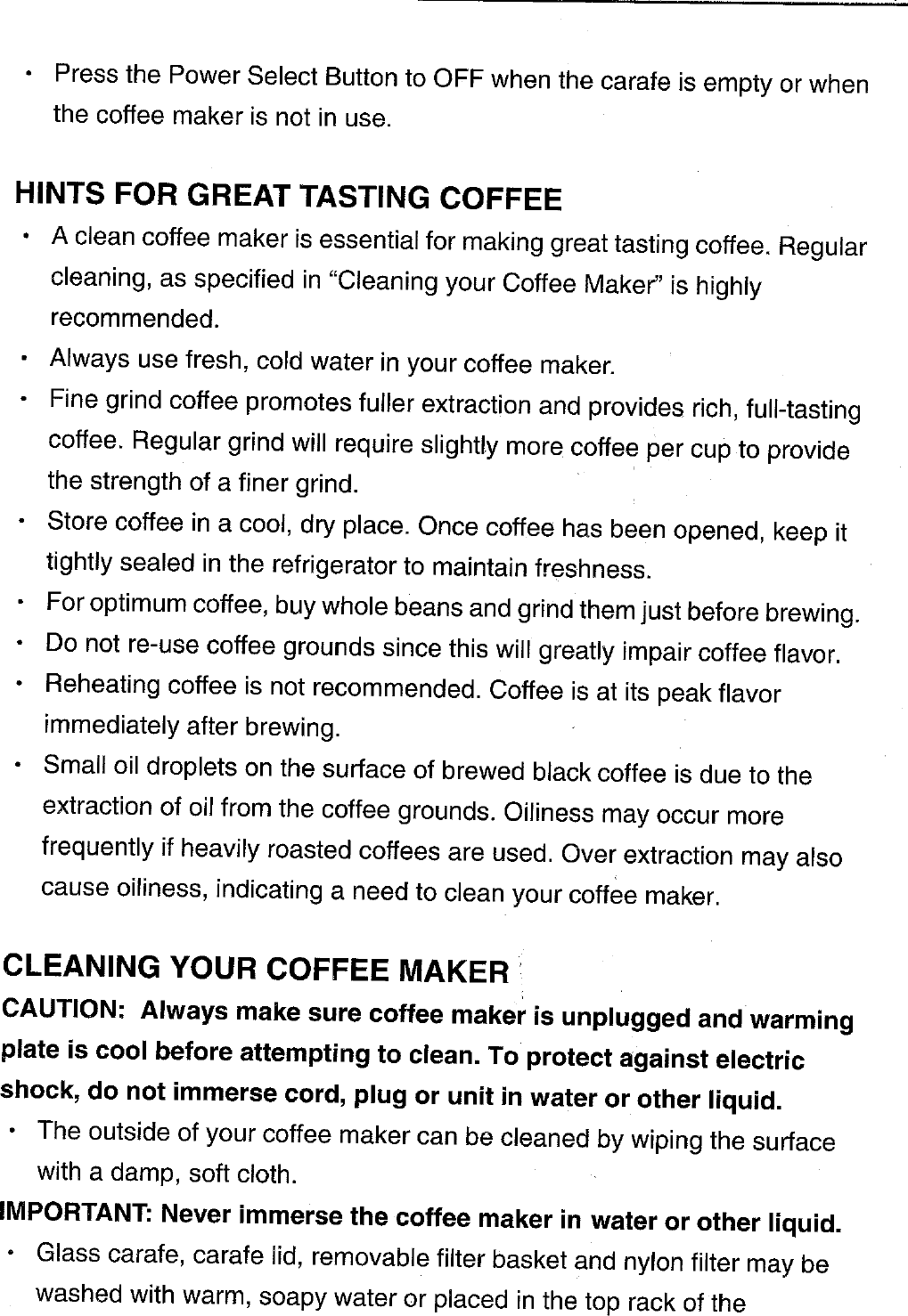 Page 10 of 12 - Delonghi Delonghi-Dc76T-Users-Manual-  Presentation Delonghi-dc76t-users-manual