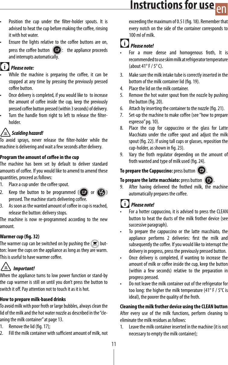 Page 6 of 11 - Delonghi Delonghi-Dedica-Cappuccino-Ec-860-M-Instruction-Manual- Delonghi-dedica-cappuccino-ec-860-m-instruction-manual
