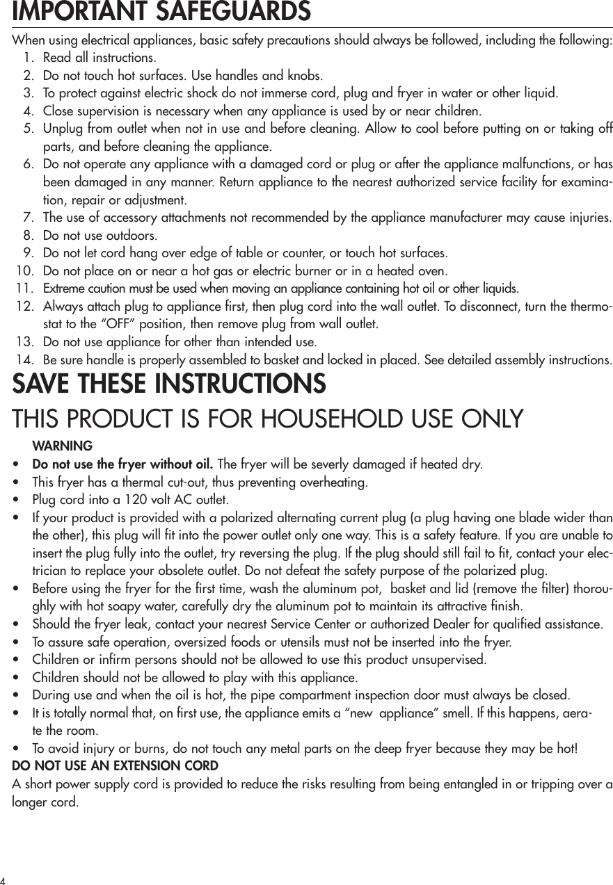 Page 1 of 7 - Delonghi Delonghi-Deep-Fryer-D677Ux-Instruction-Manual- EN-5712510261  Delonghi-deep-fryer-d677ux-instruction-manual