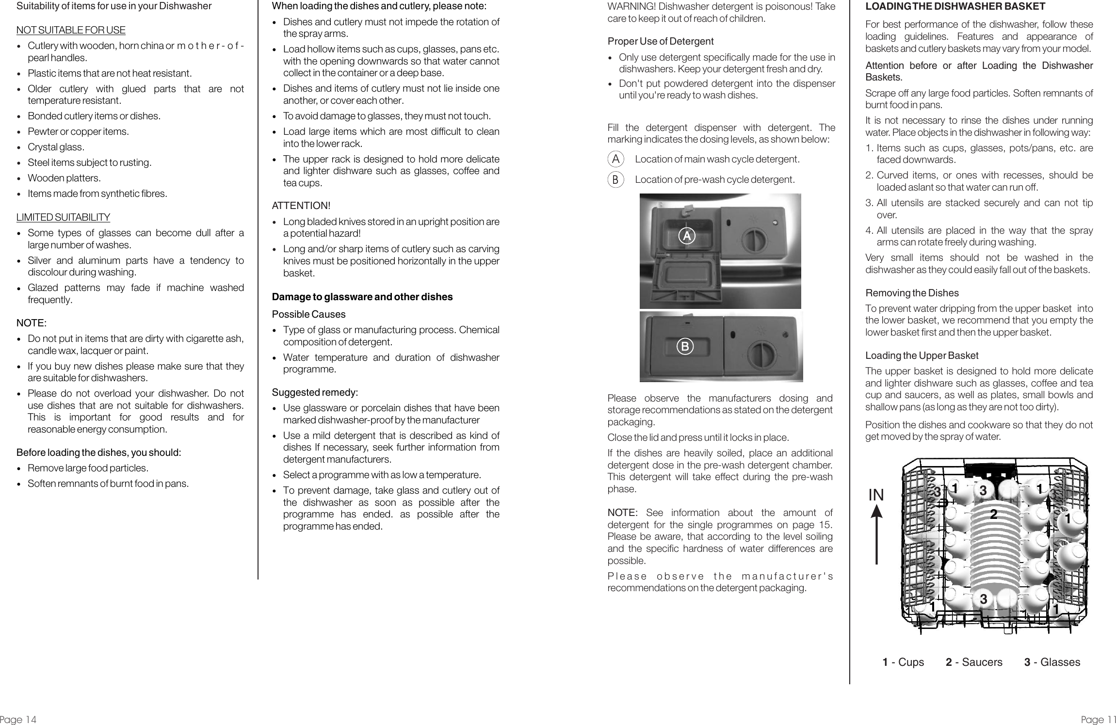 Page 11 of 12 - Delonghi Delonghi-Dishwasher-Dedw875-Users-Manual- Dishwasher DEDW87S - Ins Manual  Delonghi-dishwasher-dedw875-users-manual