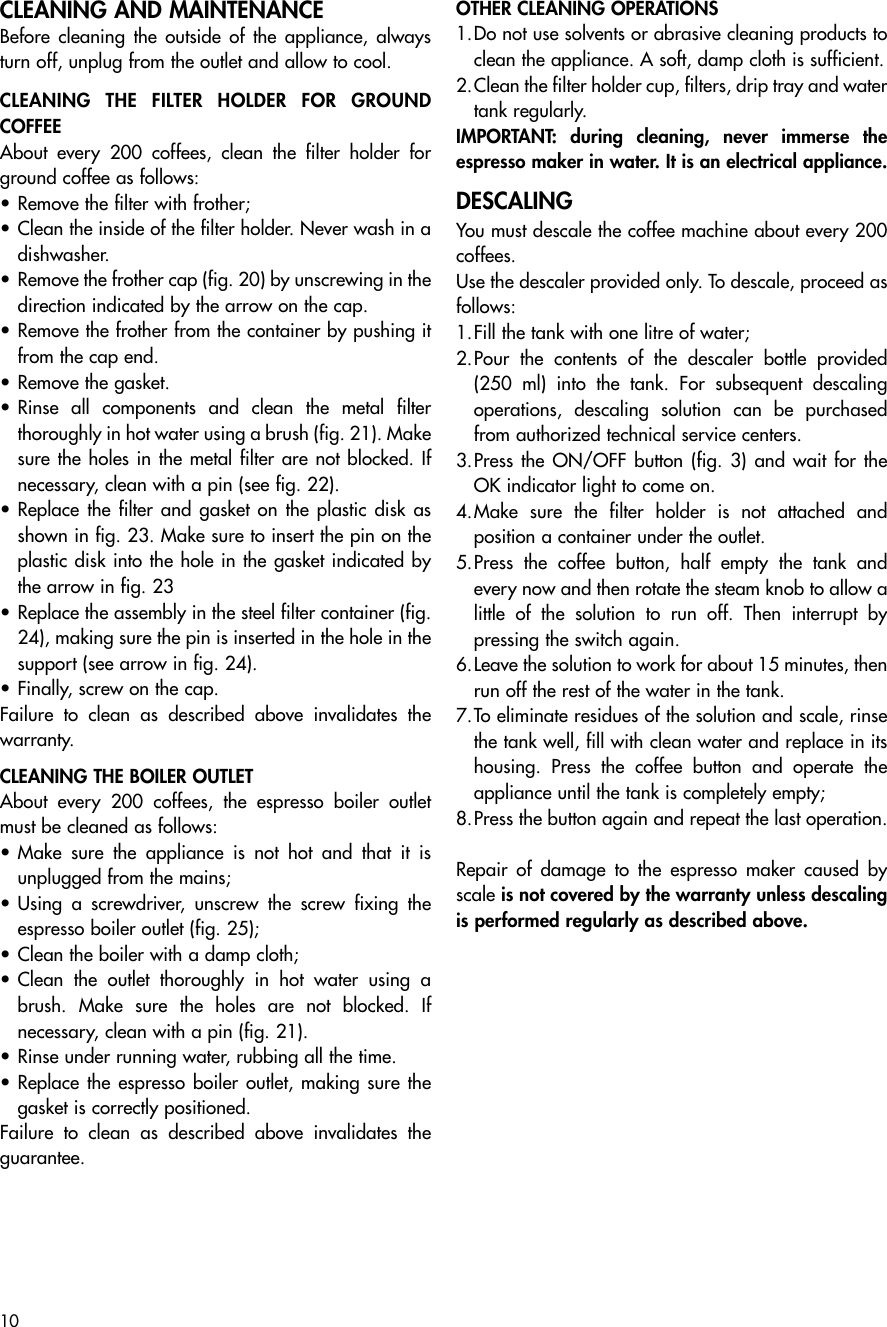 Page 5 of 7 - Delonghi Delonghi-Ec-702-Instruction-Manual- GB  Delonghi-ec-702-instruction-manual