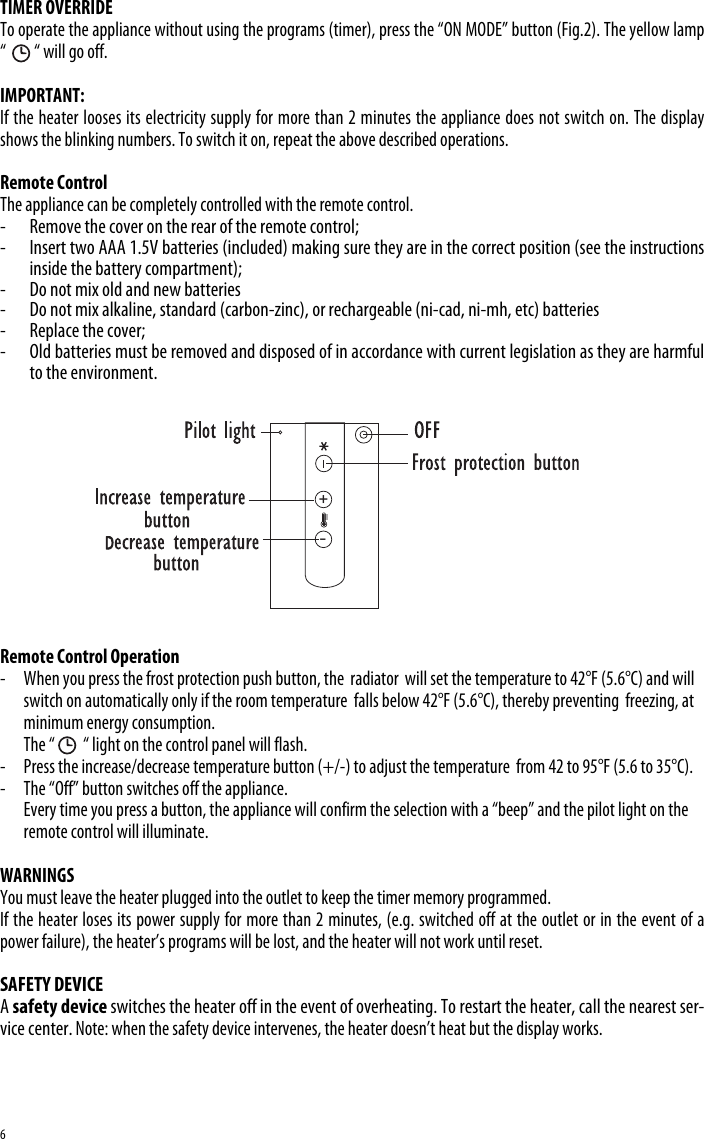 Page 6 of 8 - Delonghi Delonghi-Ew7507Eb-Instruction-Manual- EN-5718510611  Delonghi-ew7507eb-instruction-manual