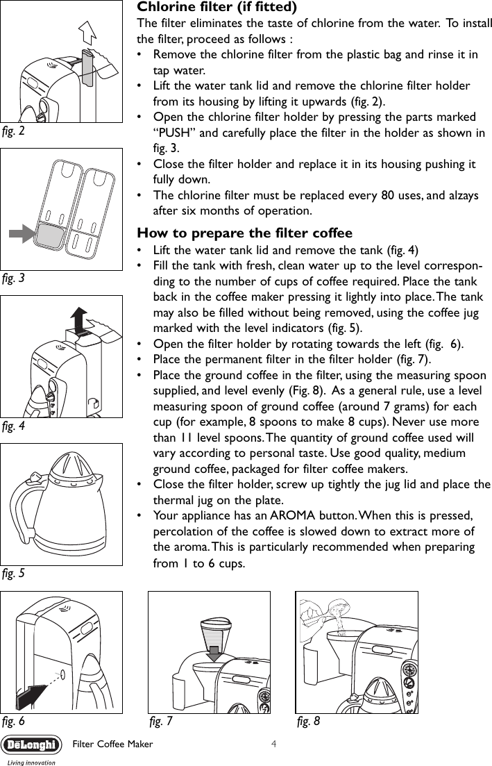 Page 4 of 9 - Delonghi Delonghi-Gb-500Idl-Owner-S-Manual ICM 100 UK