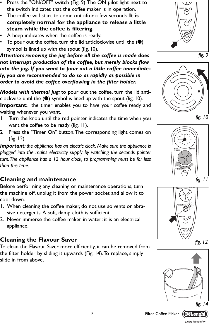 Page 5 of 9 - Delonghi Delonghi-Gb-500Idl-Owner-S-Manual ICM 100 UK