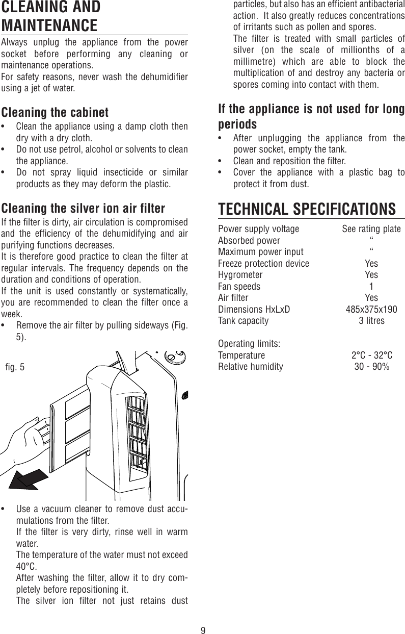Page 9 of 10 - Delonghi Delonghi-Gb-5714810131-Owner-S-Manual GB-5714810131/01