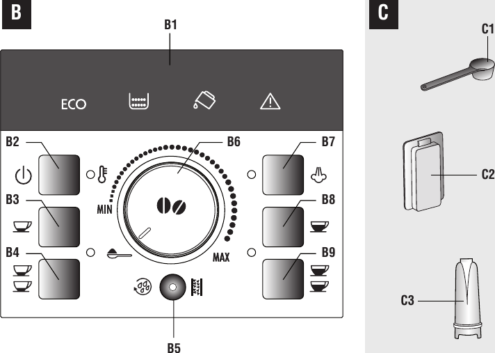 Page 4 of 7 - Delonghi Delonghi-Magnifica-Ecam-22-110-Sb-Instruction-Manual-Introduction-  Delonghi-magnifica-ecam-22-110-sb-instruction-manual-introduction