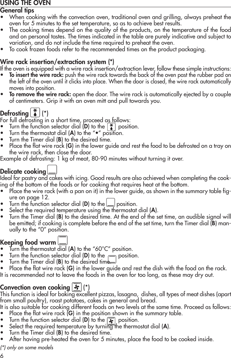 Page 6 of 11 - Delonghi Delonghi-Oven-Eo12001-Users-Manual- Progetto1  Delonghi-oven-eo12001-users-manual