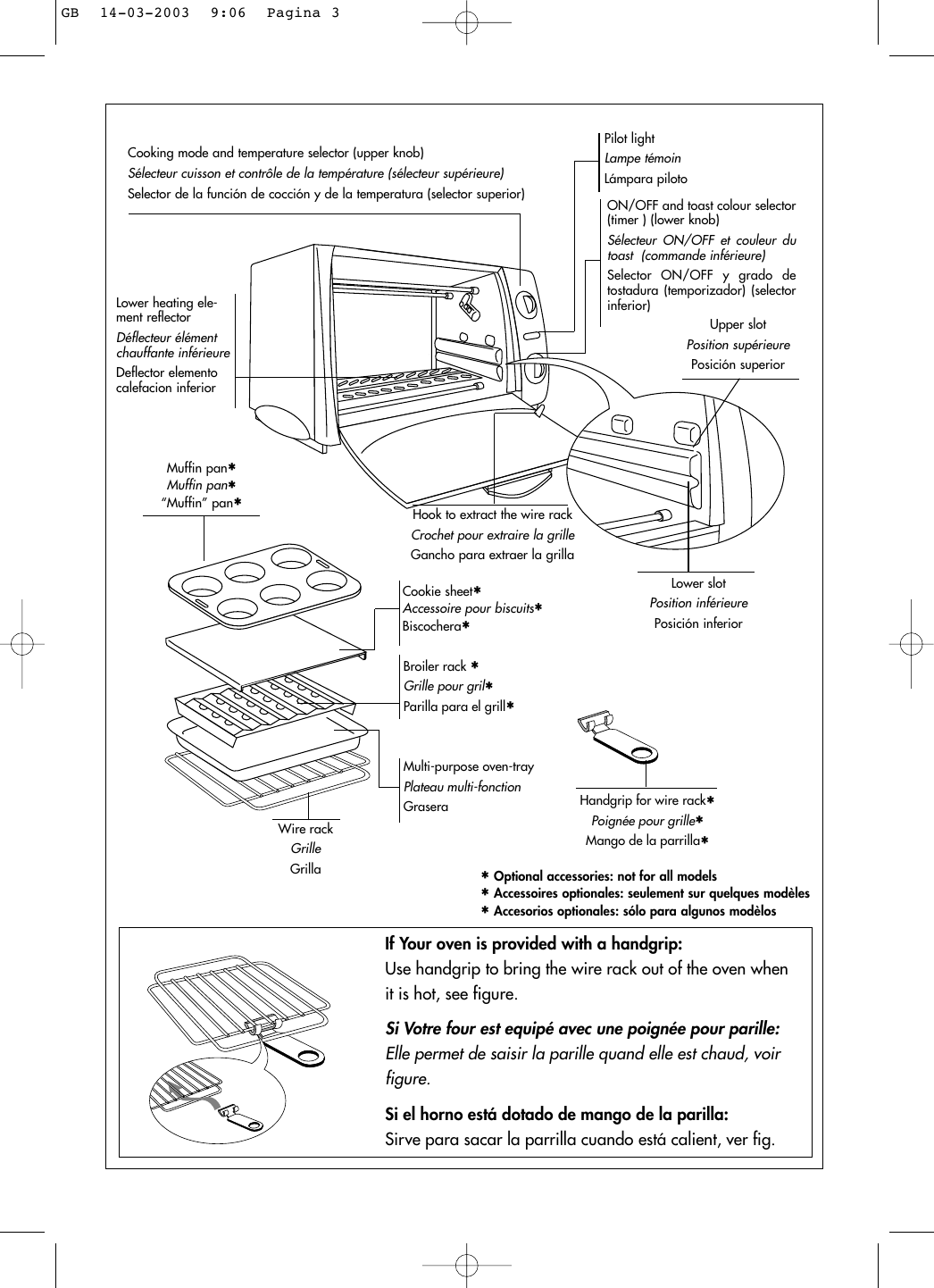 Page 3 of 10 - Delonghi Delonghi-Toaster-Oven-Broiler-Users-Manual- GB Delonghi-toaster-oven-broiler-users-manual