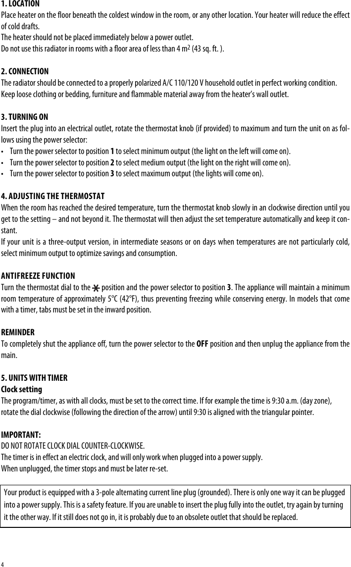 Page 4 of 6 - Delonghi Delonghi-Trd0715T-Instruction-Manual- EN-5711010271  Delonghi-trd0715t-instruction-manual