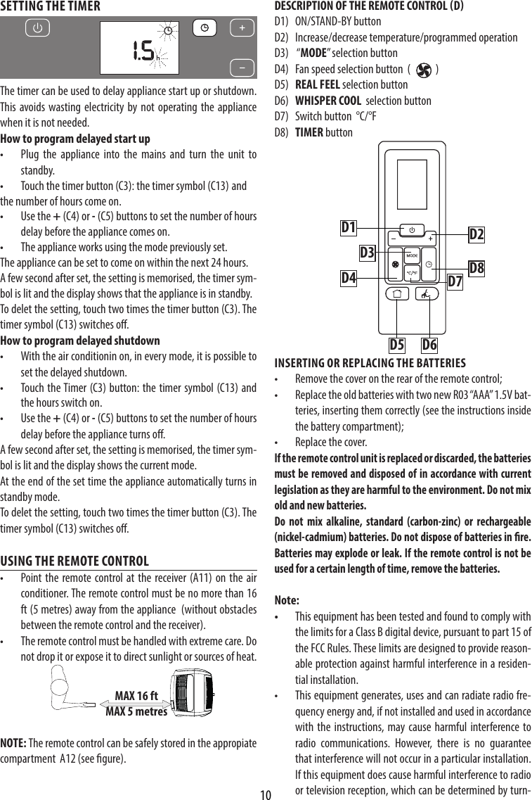 Delonghi Whisper Cool Pinguino Air To Pac An140Hpewc Instruction Manual