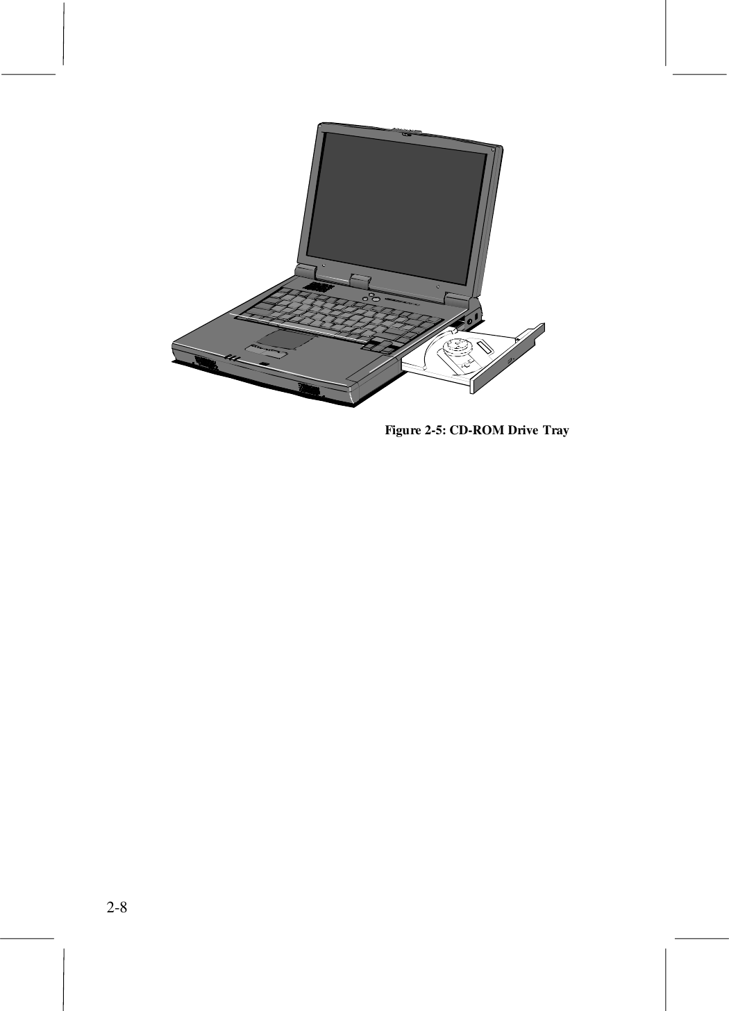 2-8Figure 2-5: CD-ROM Drive Tray