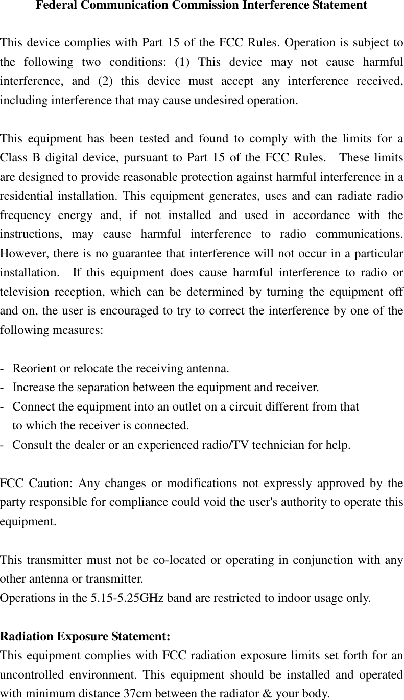 Page 1 of Delta Networks LM-WESA0440A 802.11 b/g/n/ac WIFI AP User Manual Statement 802 11abgn without DFS band