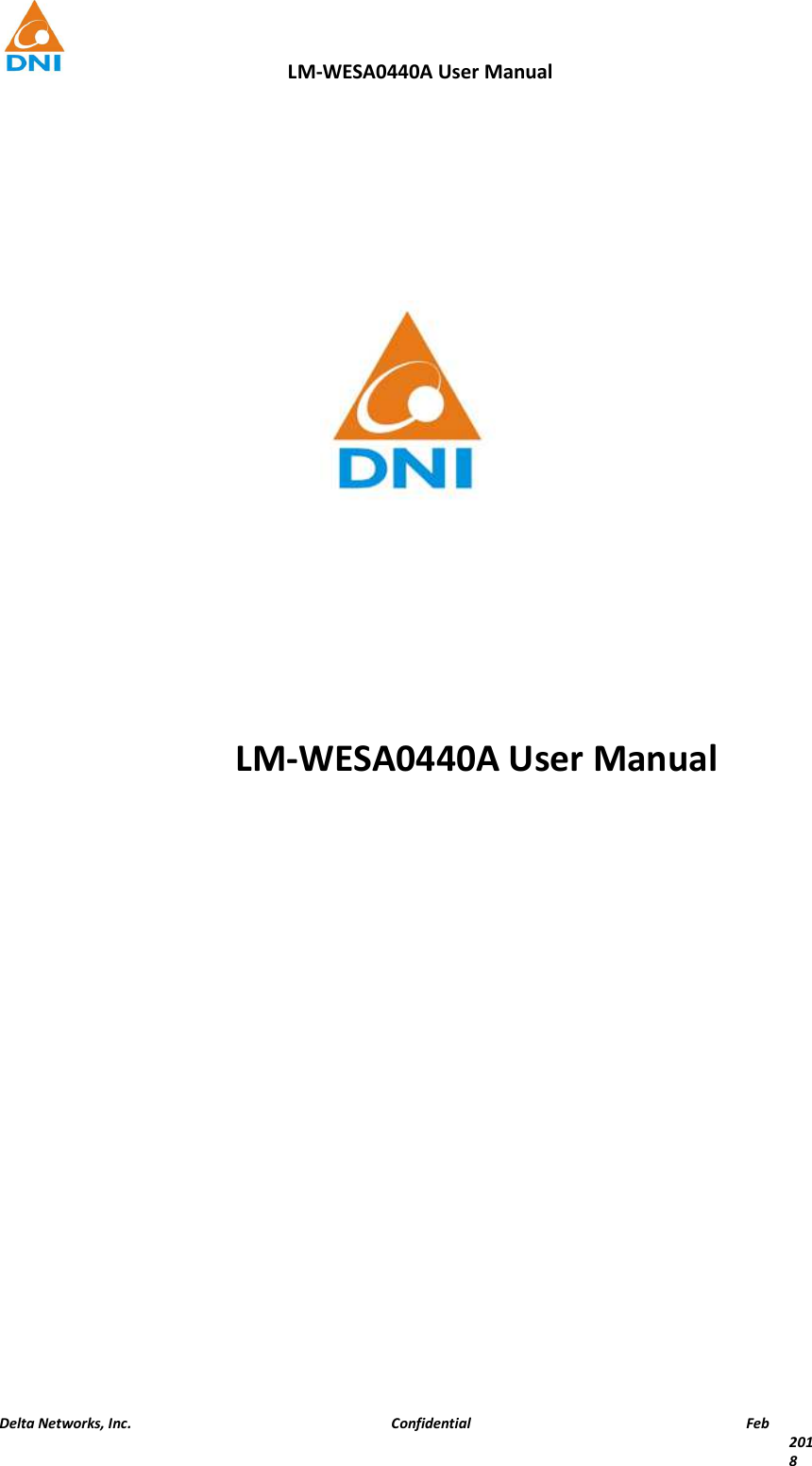 Page 1 of Delta Networks LM-WESA0440A 802.11 b/g/n/ac WIFI AP User Manual 