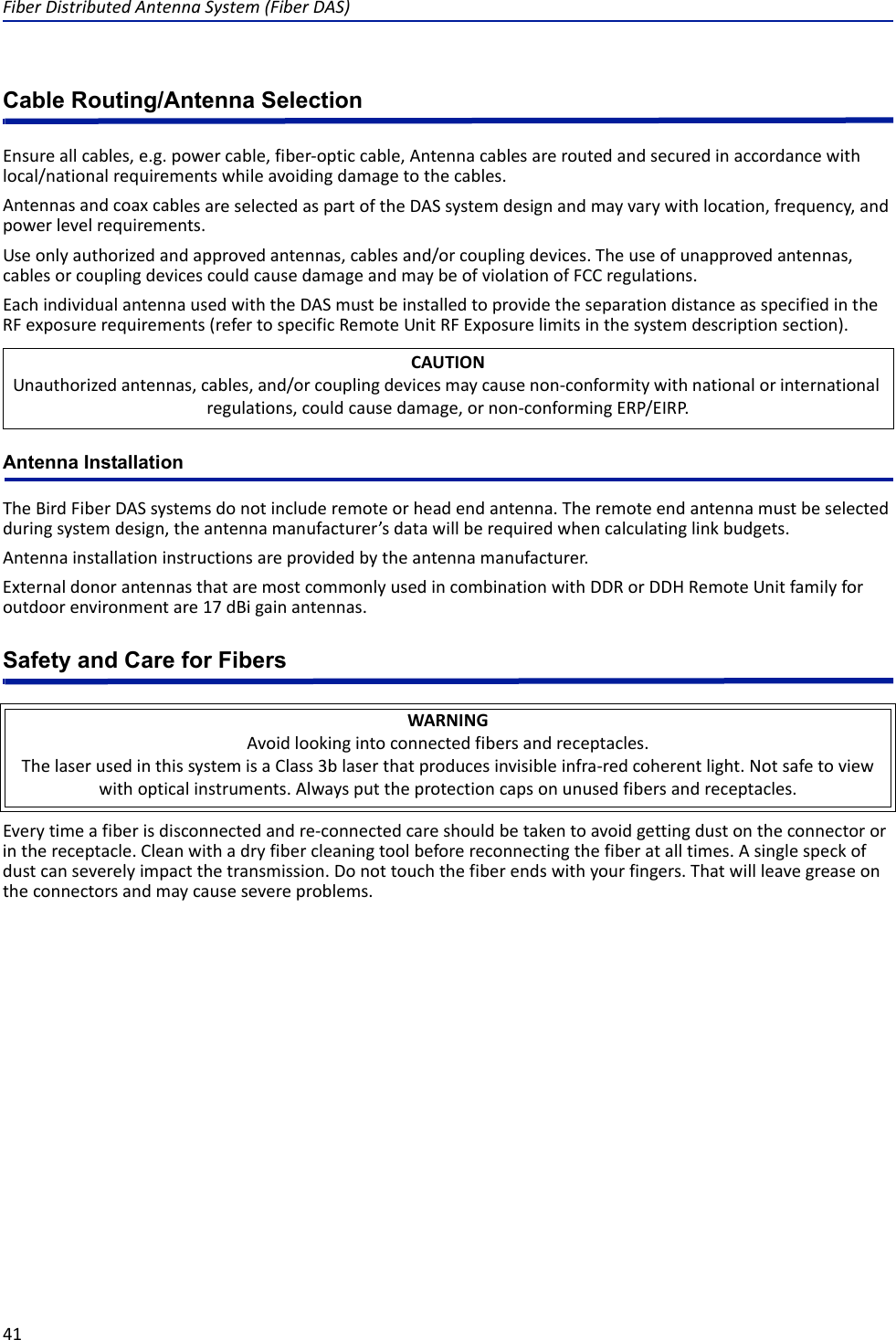 Page 52 of Deltanode Solutions DDR2300 Distributed Antenna System User Manual Fiber Distributed Antenna System  DAS 