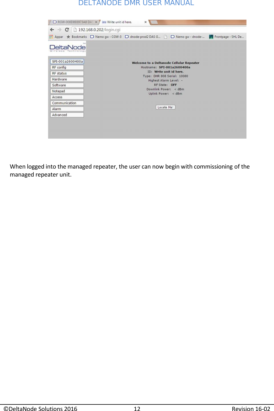 Page 14 of Deltanode Solutions DMR001 DMR400 Series Repeater Unit User Manual 